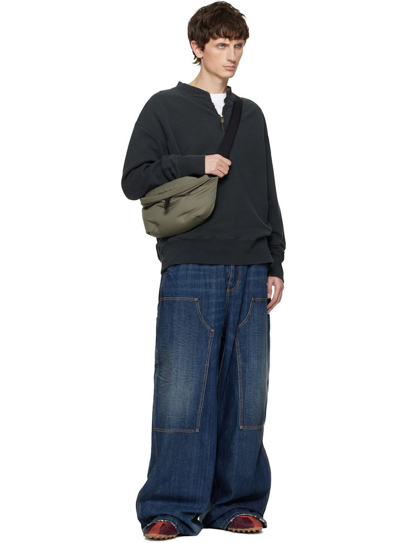 Maison Margiela Gray Half-Zip Sweatshirt outlook