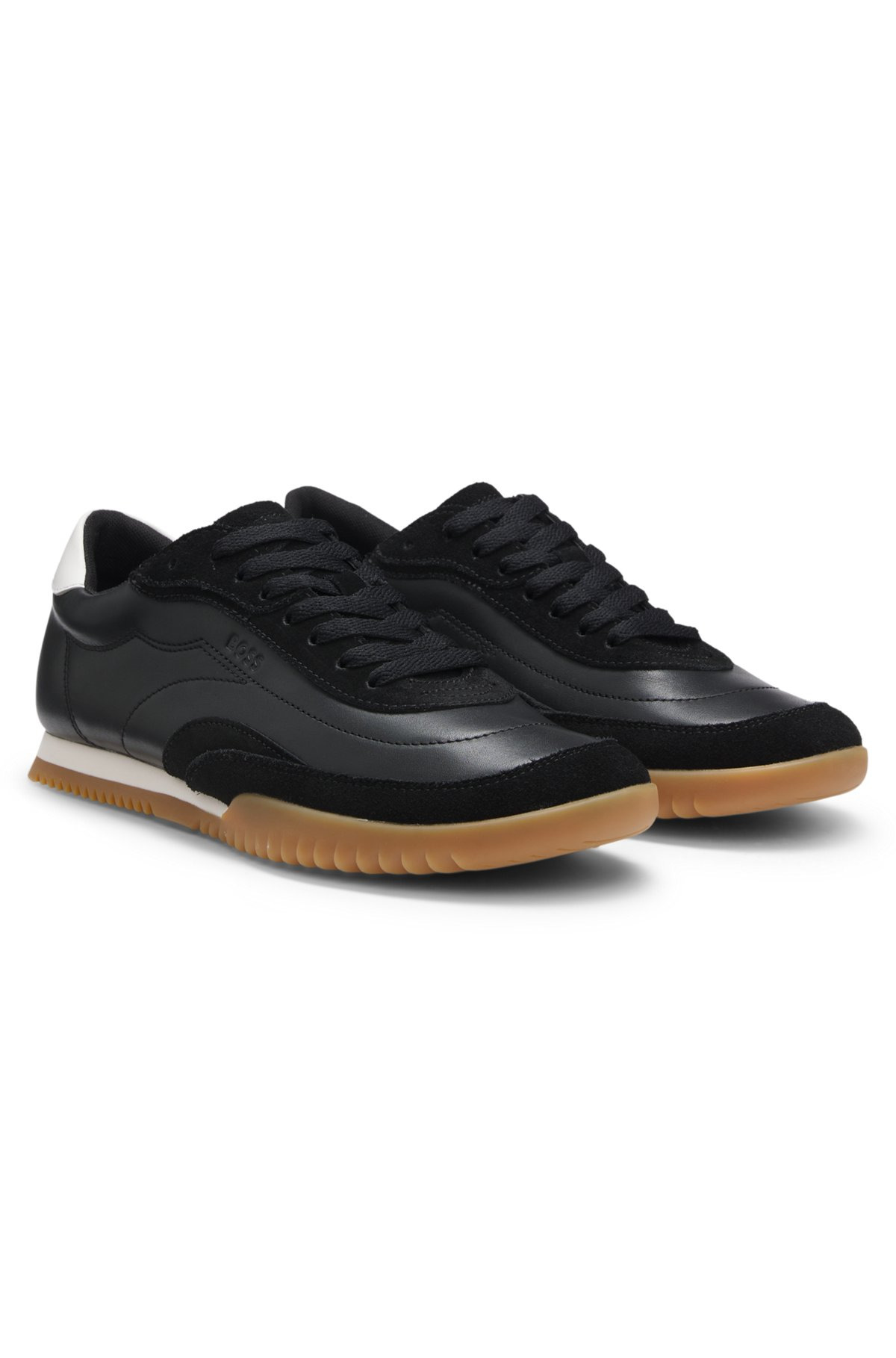 TRAINERS IN LEATHER AND SUEDE - 2