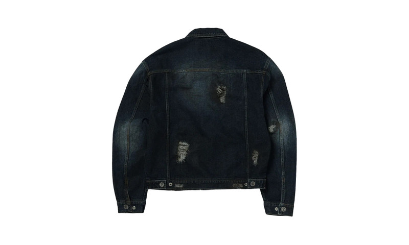 Thug Club Burn Down Denim Jacket "Blue" outlook