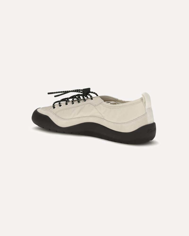 Prada Leather and fabric Sneakers outlook