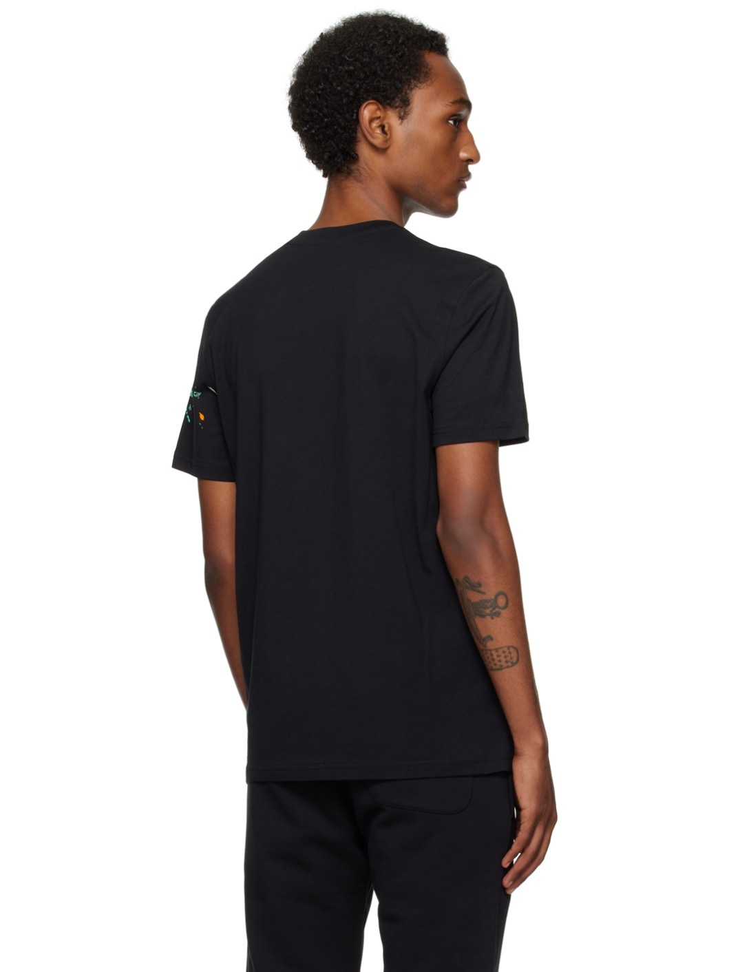 Black Painted Effect T-Shirt - 3
