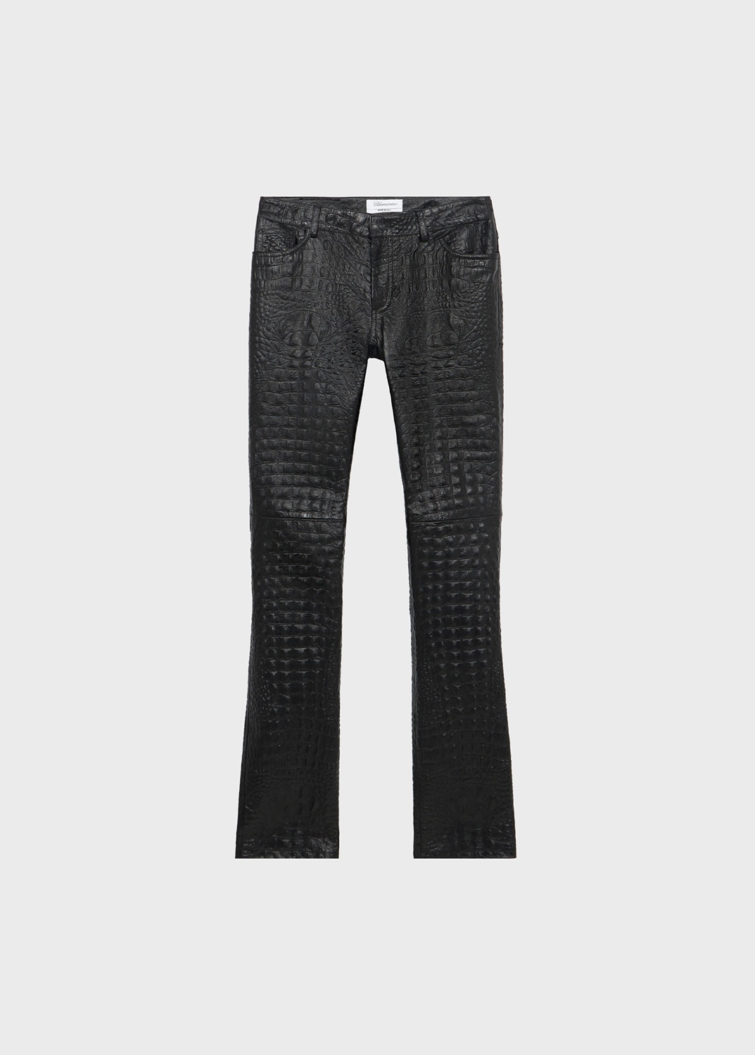 PANTS IN CROCODILE-EFFECT PRINT LEATHER - 1