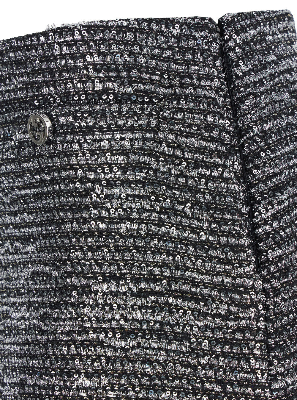 Gucci Women Black Sequin Miniskirt In Wool Woman - 3