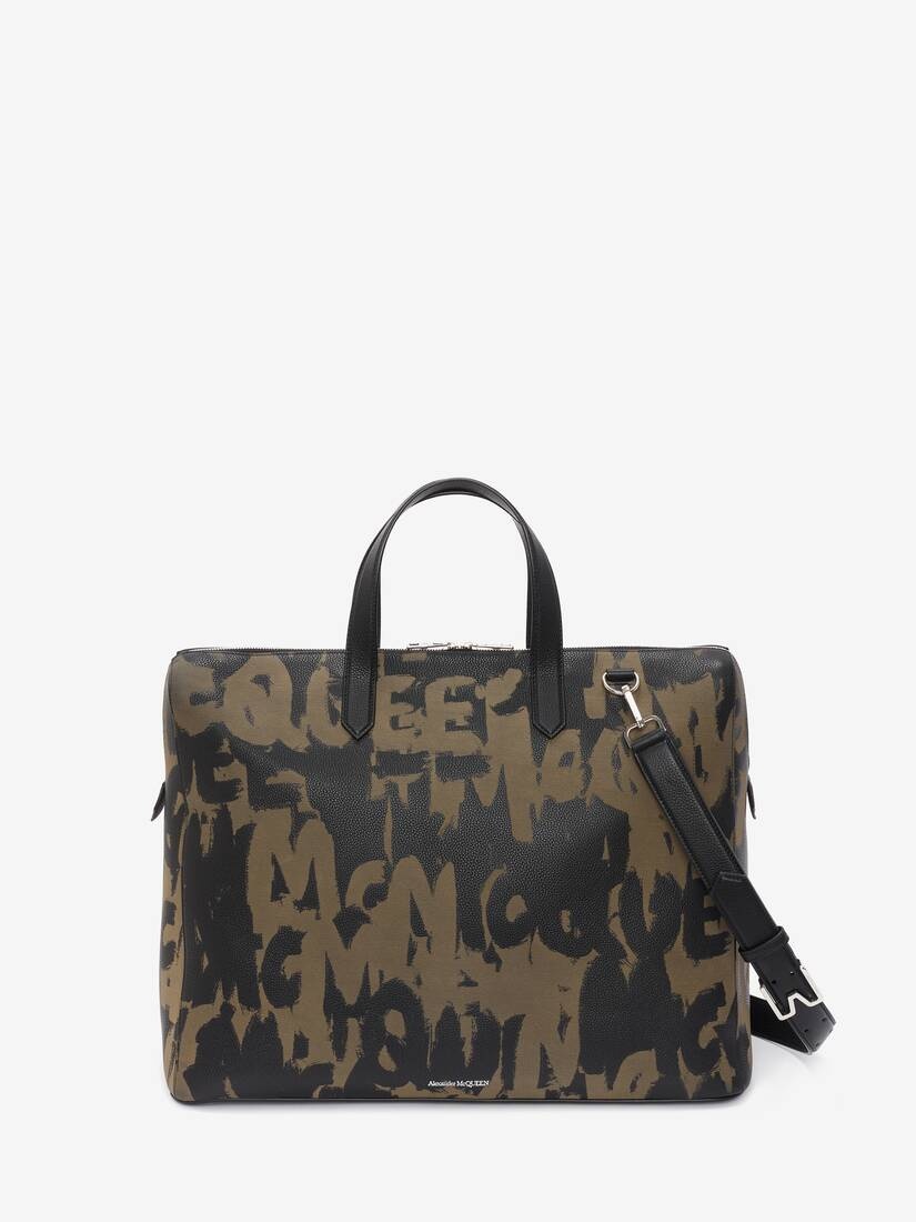 Men's The Sharp Tote Bag in Black/beige - 1