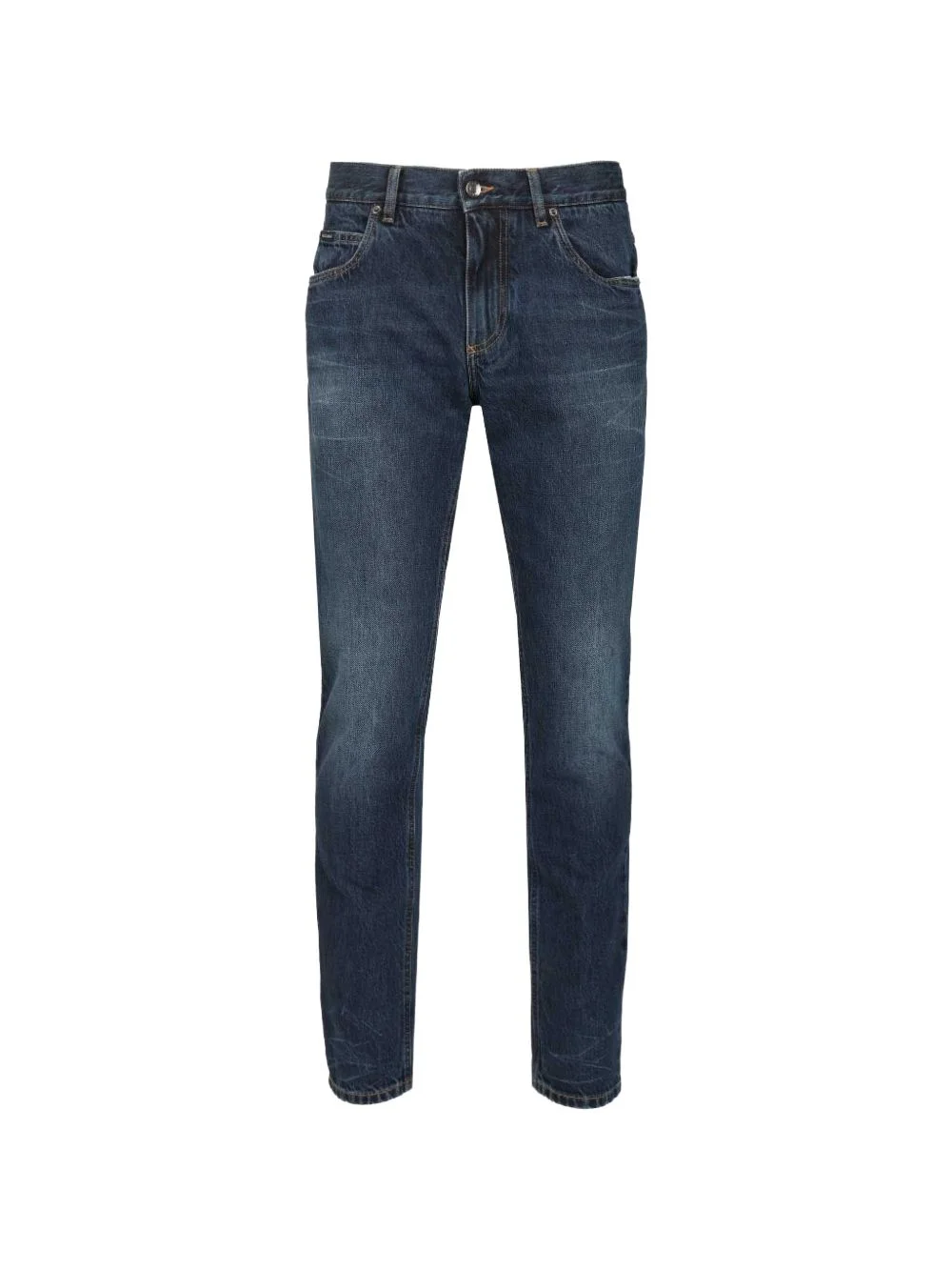 metal regular denim trousers - 1