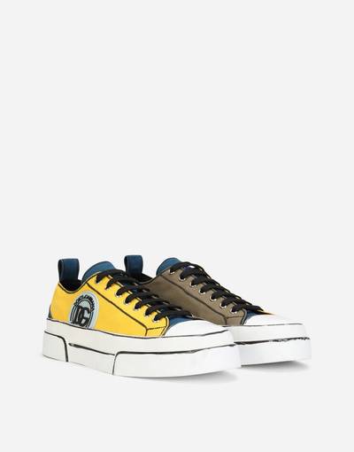 Dolce & Gabbana Hand-painted two-tone canvas Portofino Light sneakers outlook