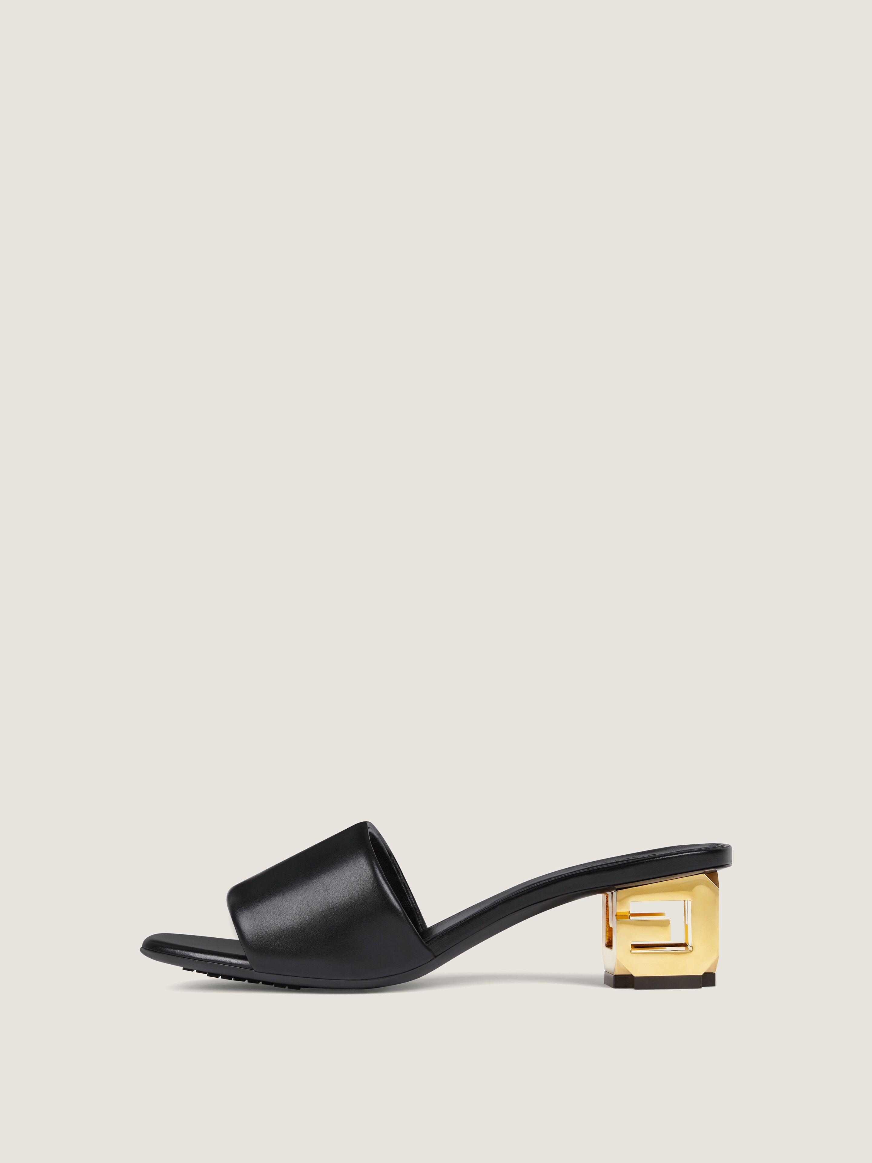 G CUBE MULES IN LEATHER - 3
