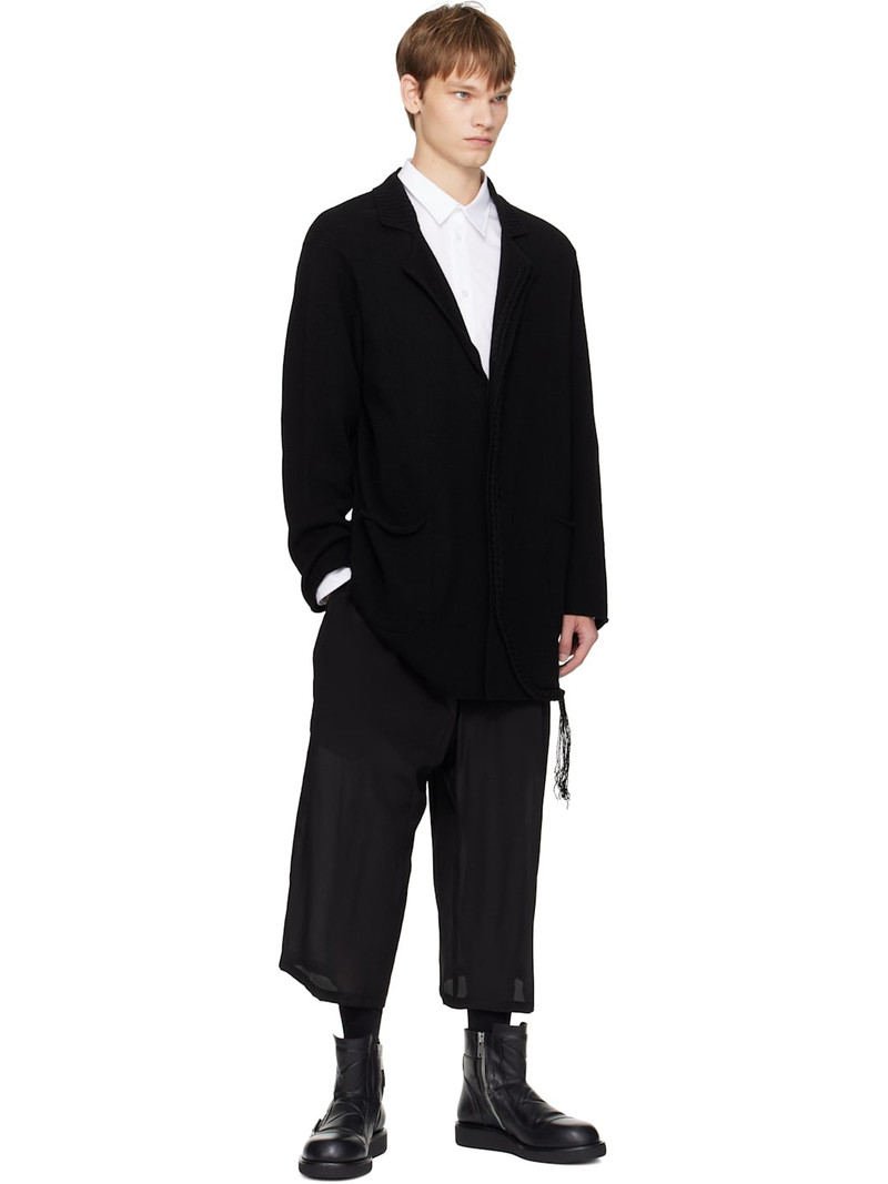 Yohji Yamamoto Black String Detail Blazer outlook