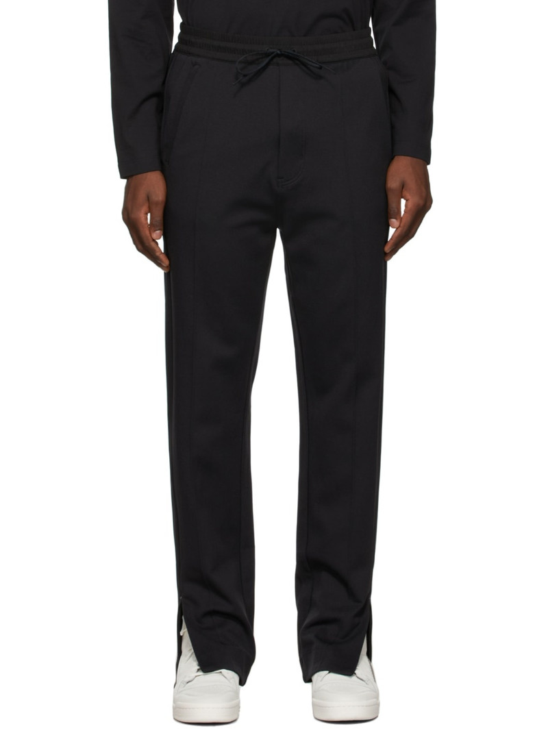 Black Straight Leg Track Pants 1