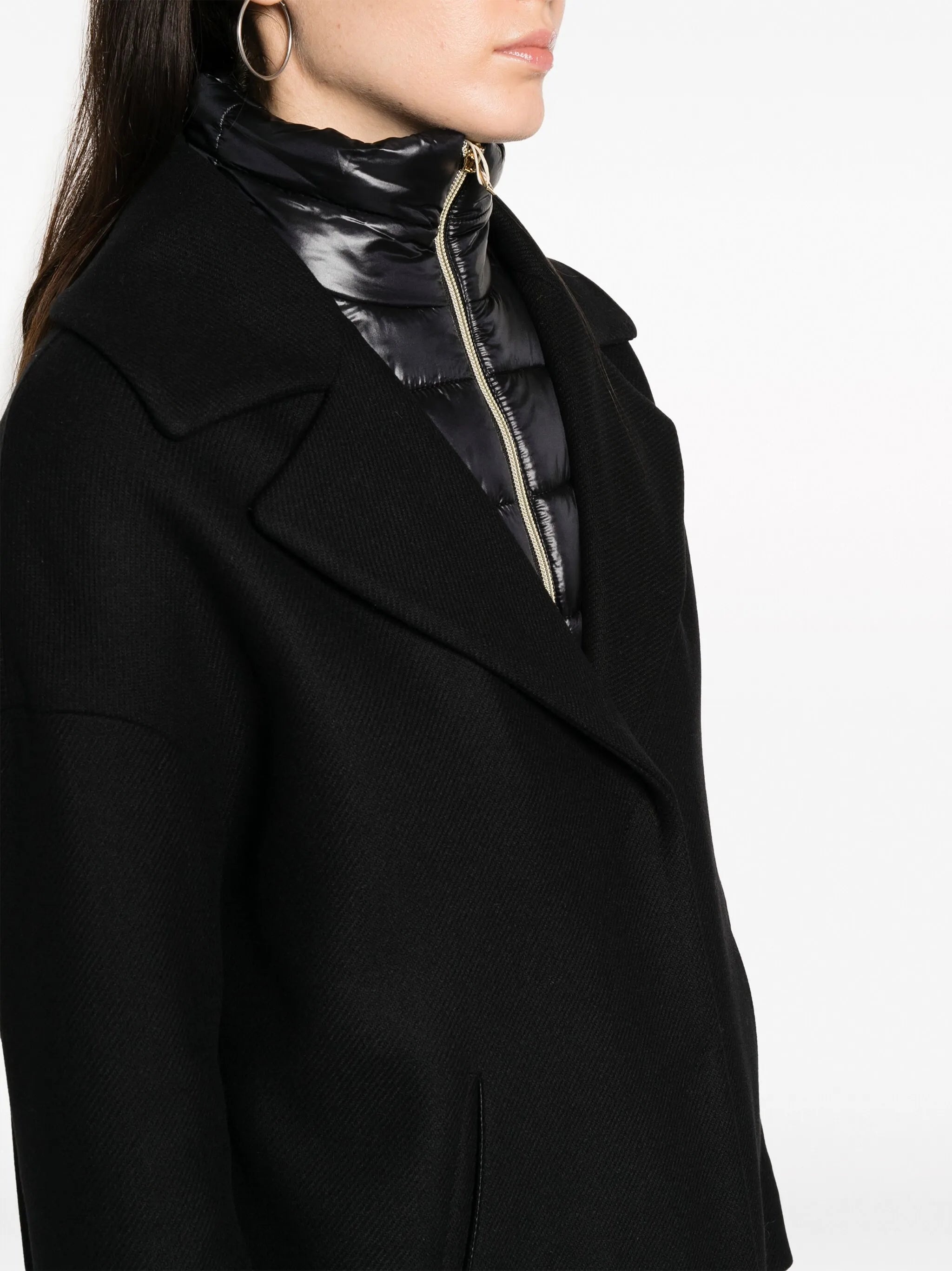 Padded-bib Single-breasted Coat - 5