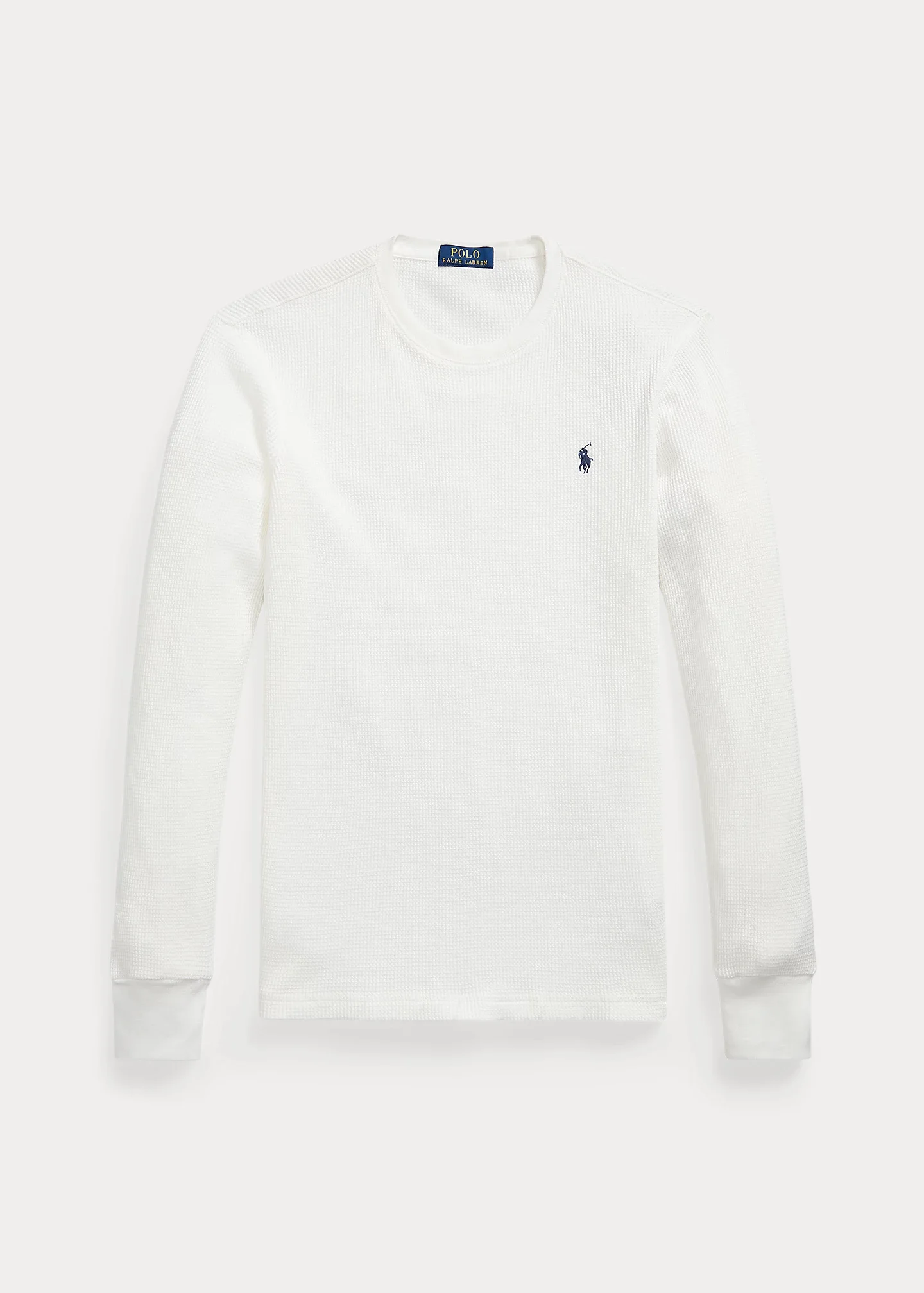 Waffle-Knit Cotton Crewneck - 1