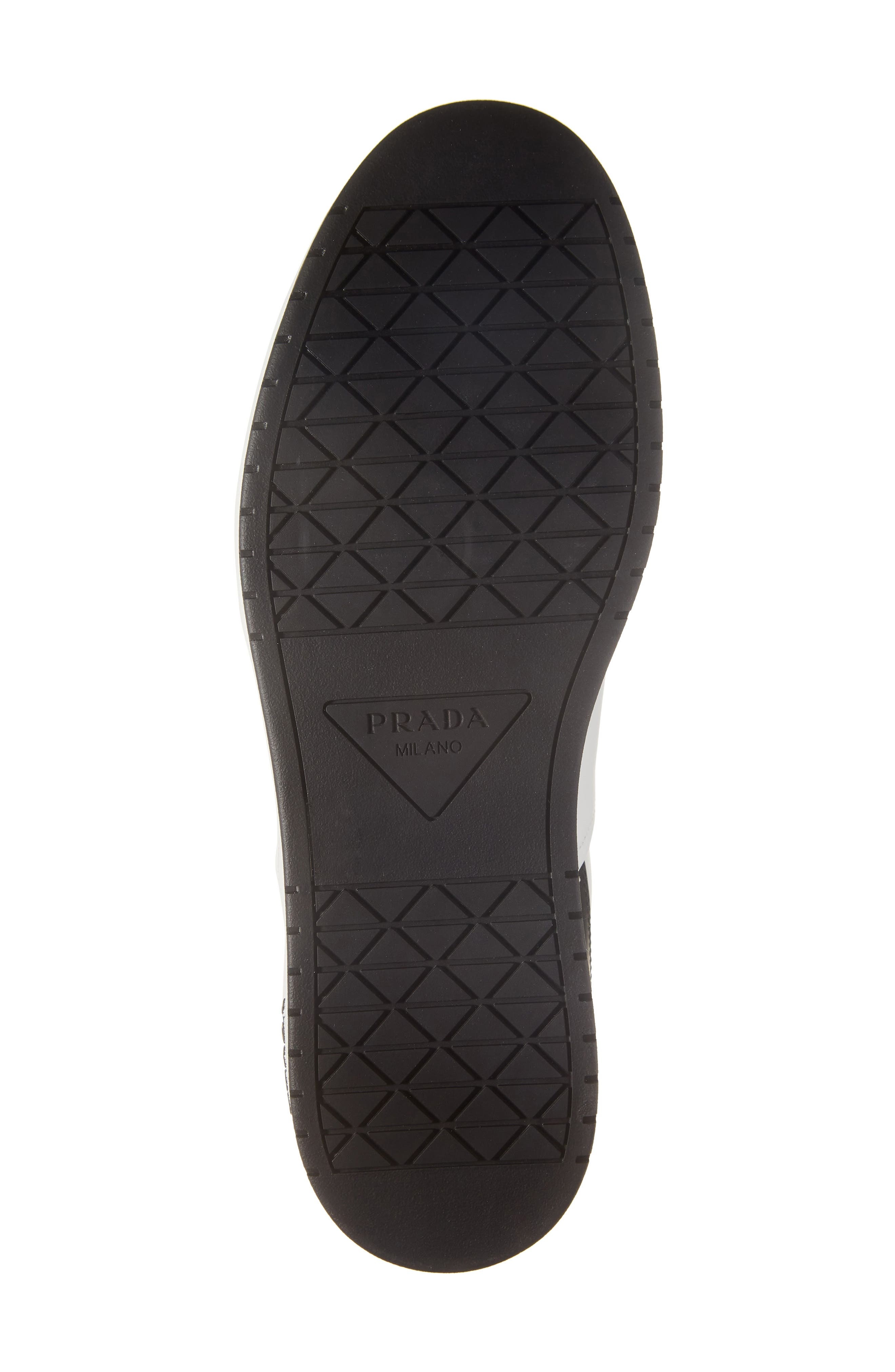 Prada Downtown Logo Low Top Sneaker in Bianco/Nero at Nordstrom - 6