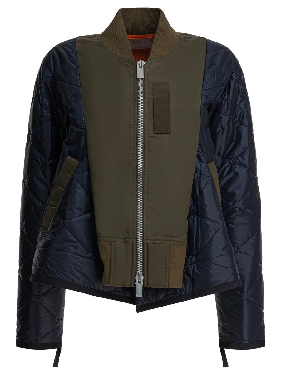 Sacai Bimaterial Bomber Jacket - 1