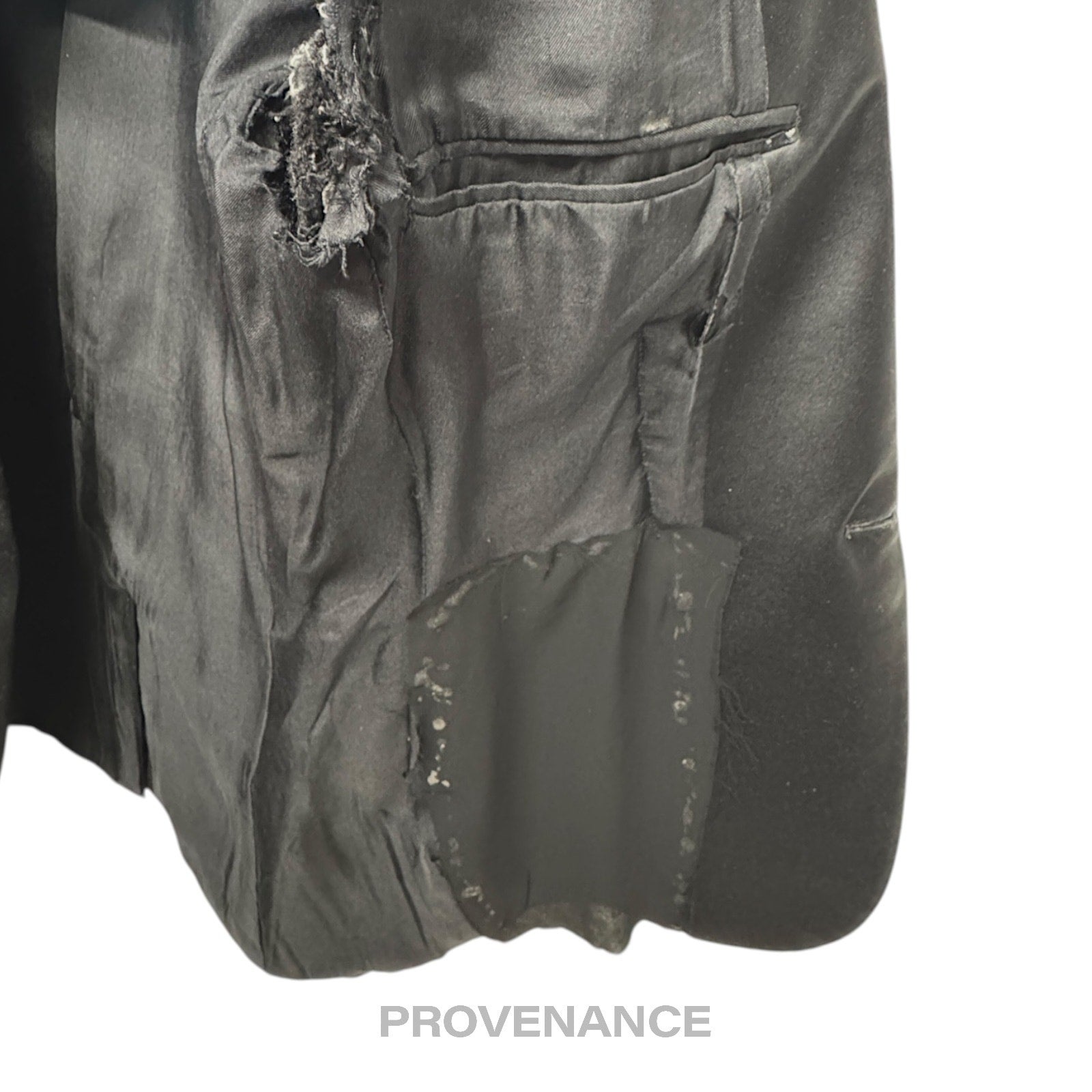 Saint Laurent Paris SLP Destroyed Tuxedo Dinner Jacket 44 - 16