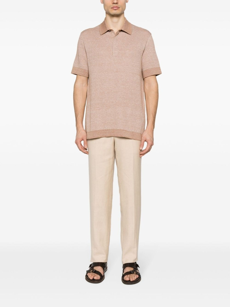 ZEGNA mÃ©lange interlock-twill trousers outlook