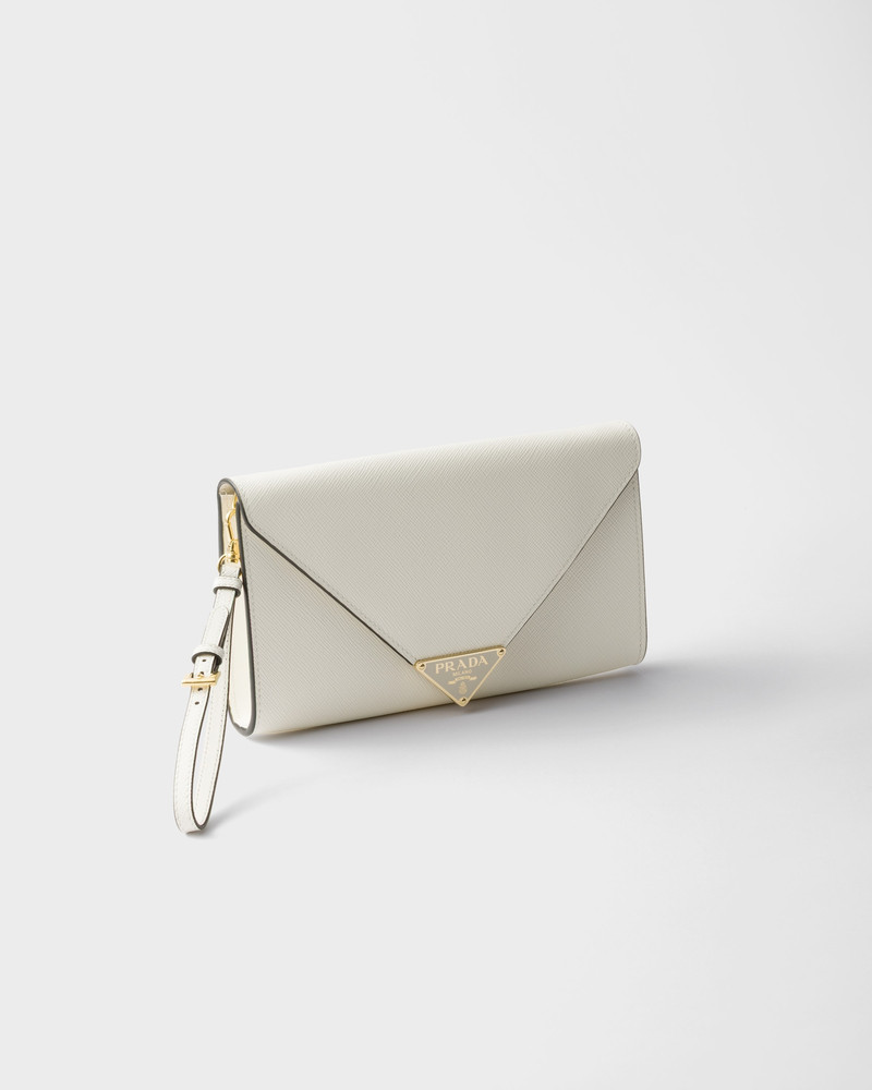 Saffiano leather envelope clutch 5