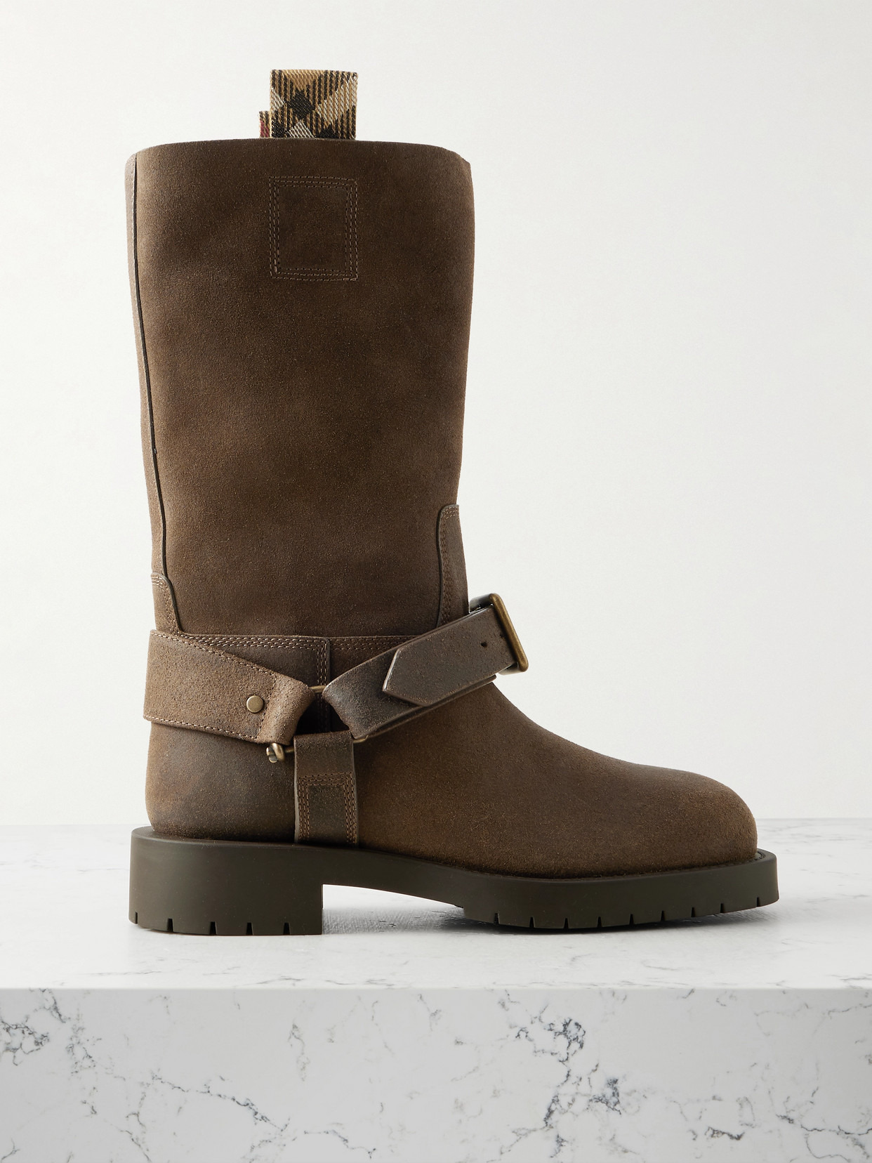 Buckled Suede Boots - 1