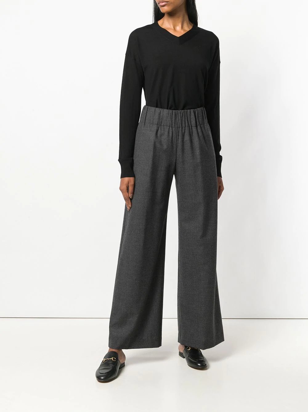 pleated flared trousers - 2