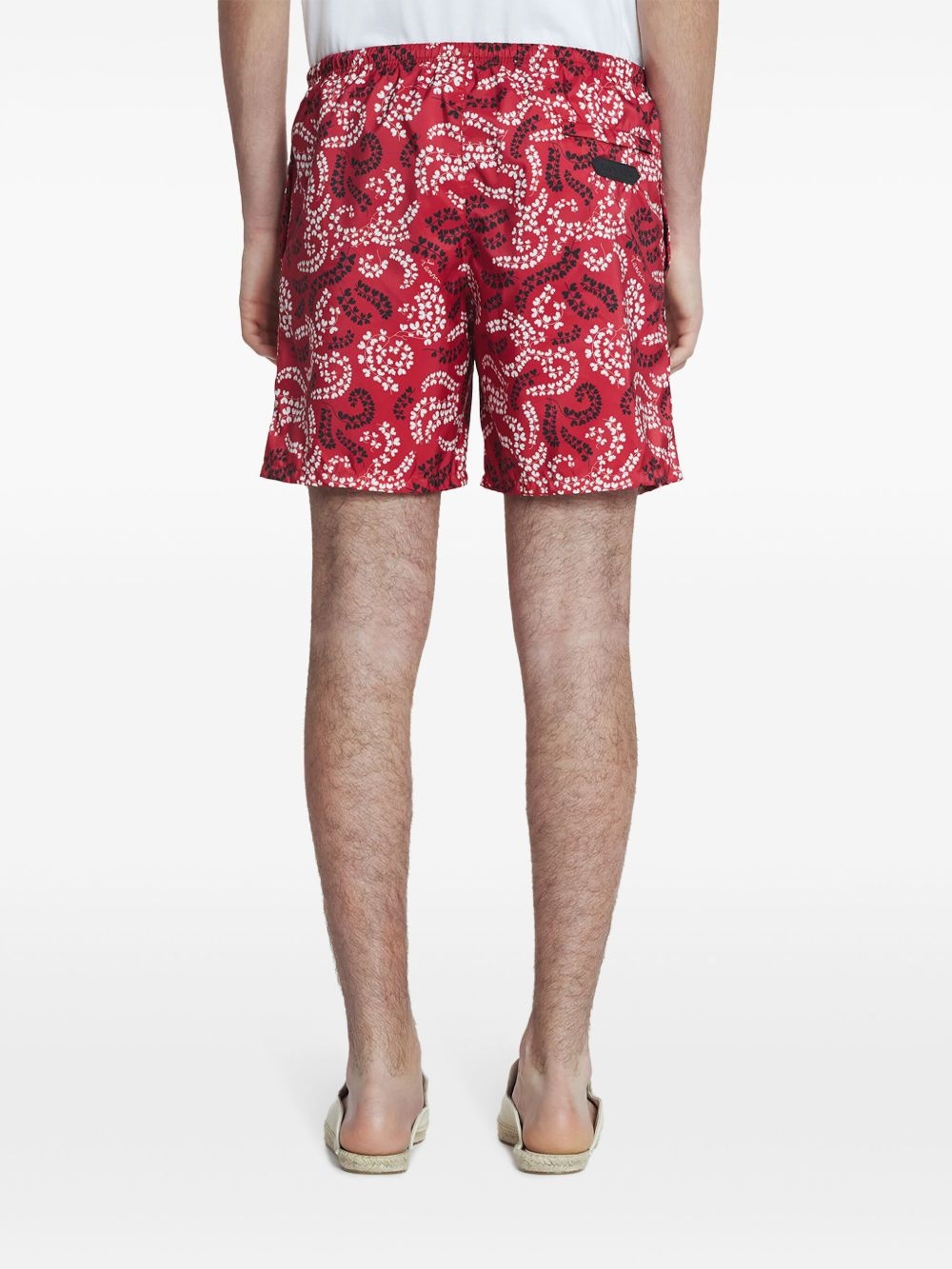 leaf-print swim shorts - 4