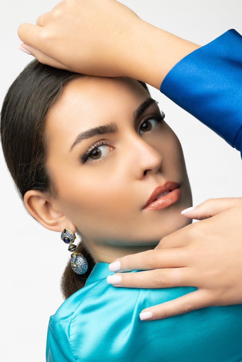Limited Edition Blue Pneu Earrings - 4