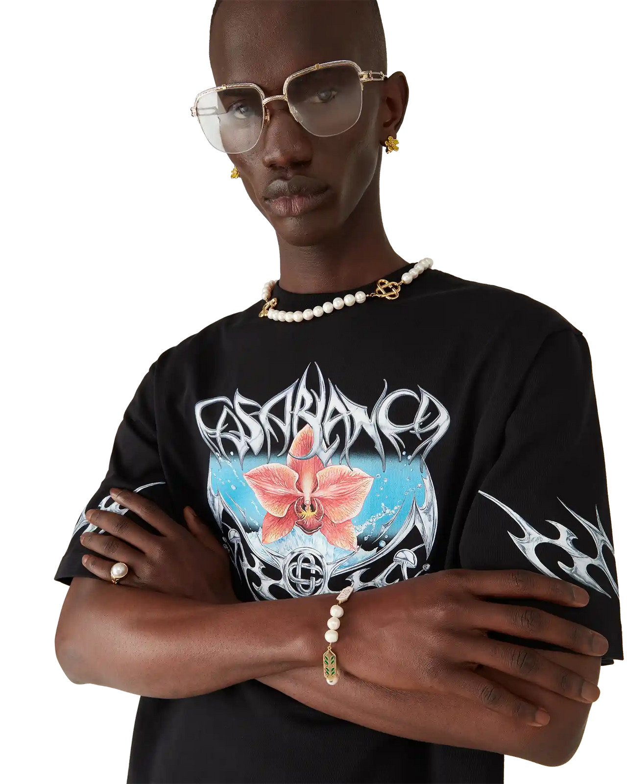 Blades Oversized Short Sleeve T-Shirt | Casablanca Paris - 5