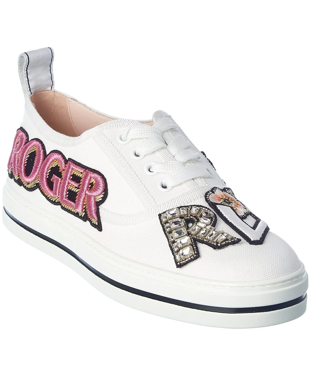 Roger Vivier Call Me Vivier Patch Canvas Sneaker - 1