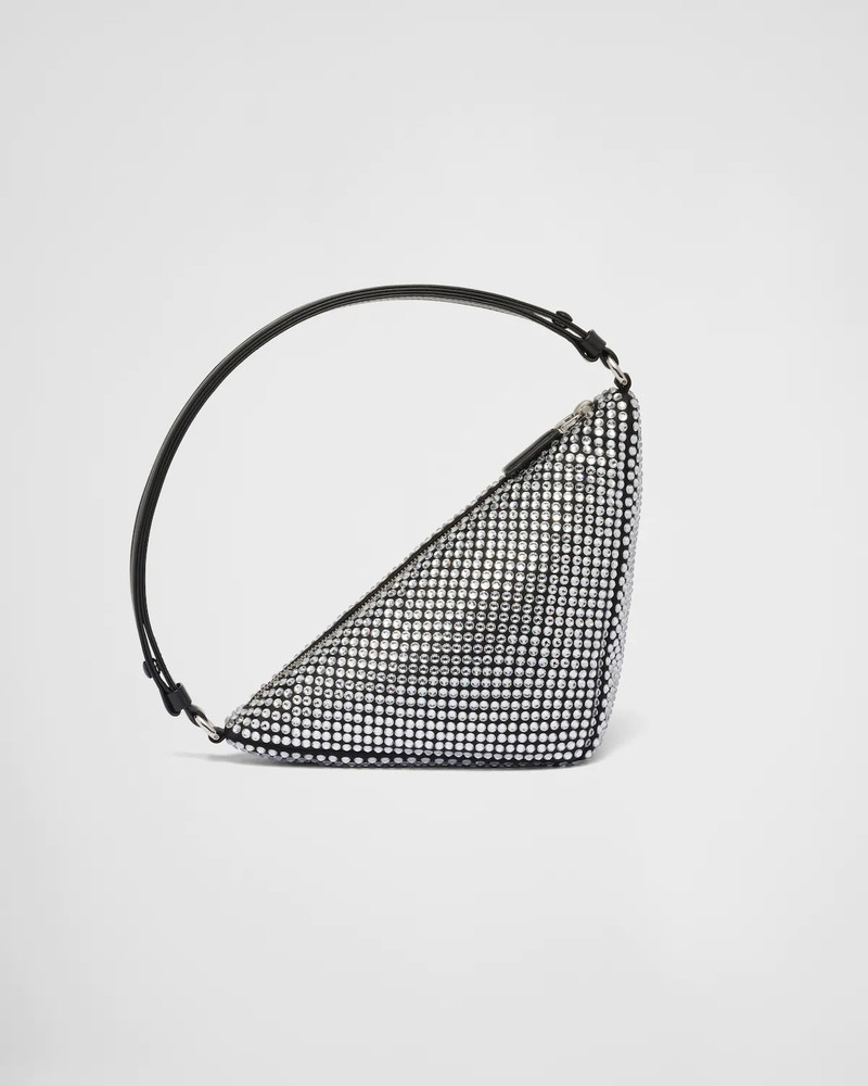 Crystal-studded satin pouch 4