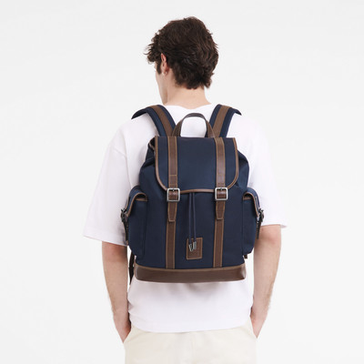 Longchamp Boxford Backpack Blue - Canvas outlook