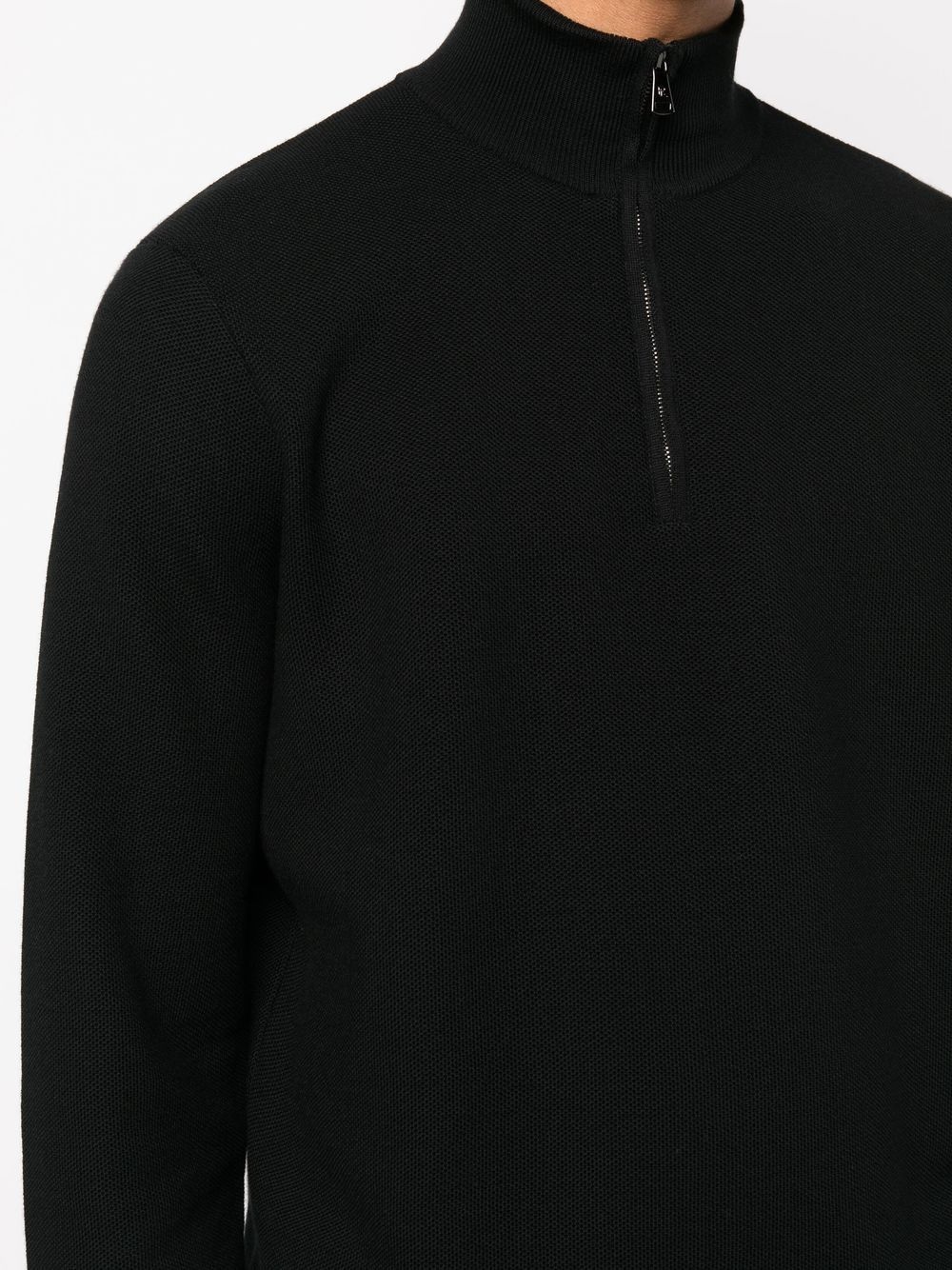 ribbed-knit half-zip jumper - 5