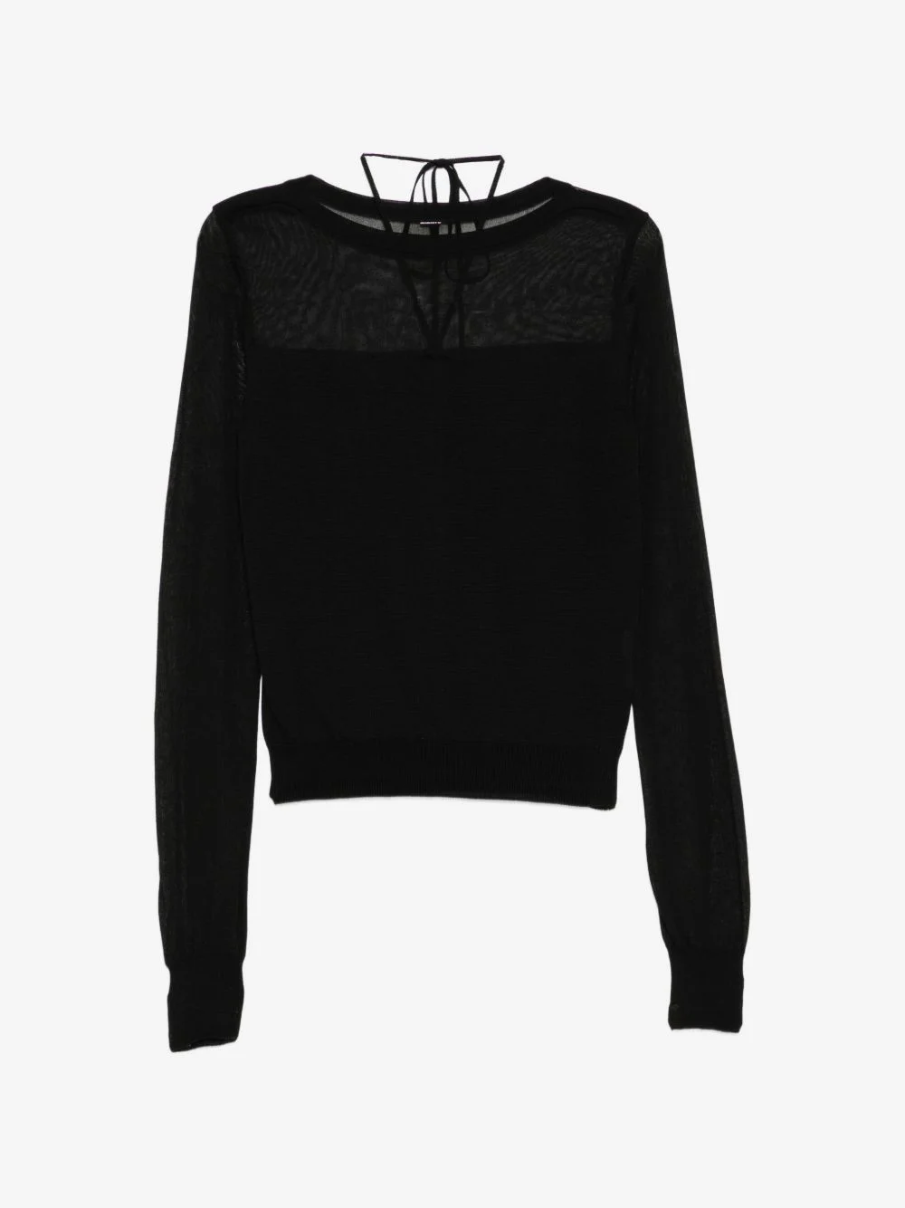 contrast-panel knitted top - 1