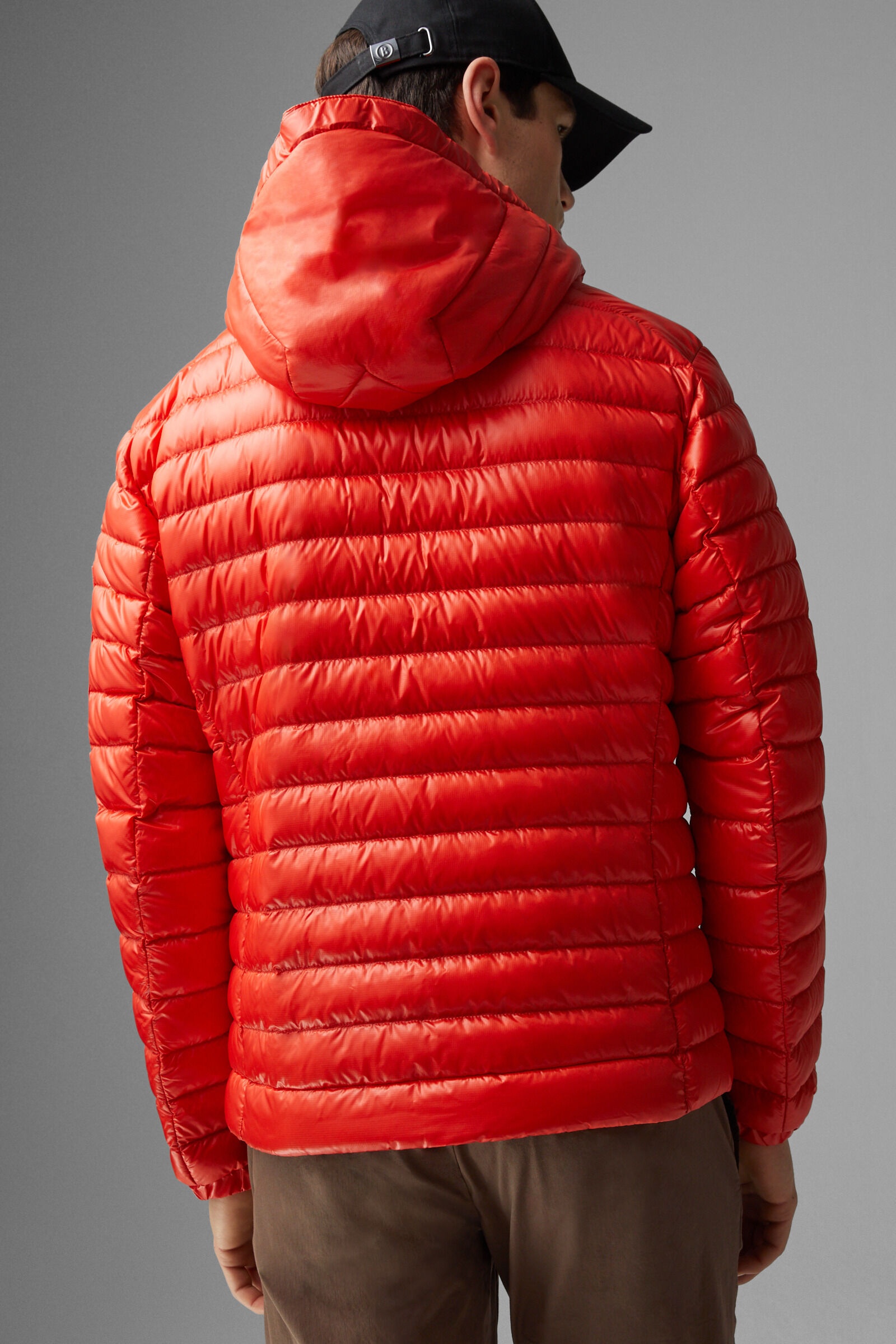 Loke lightweight down jacket in Coral - 3