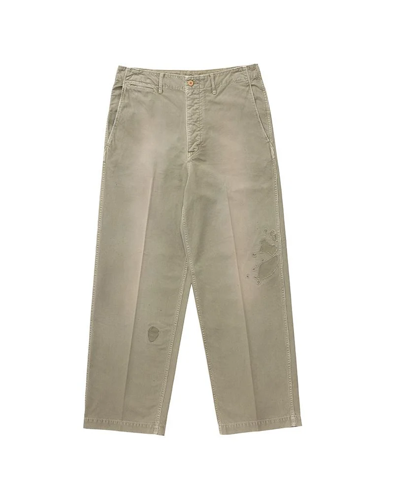 EX WIDE CHINO PANTS CRASH LT.GREEN - 1