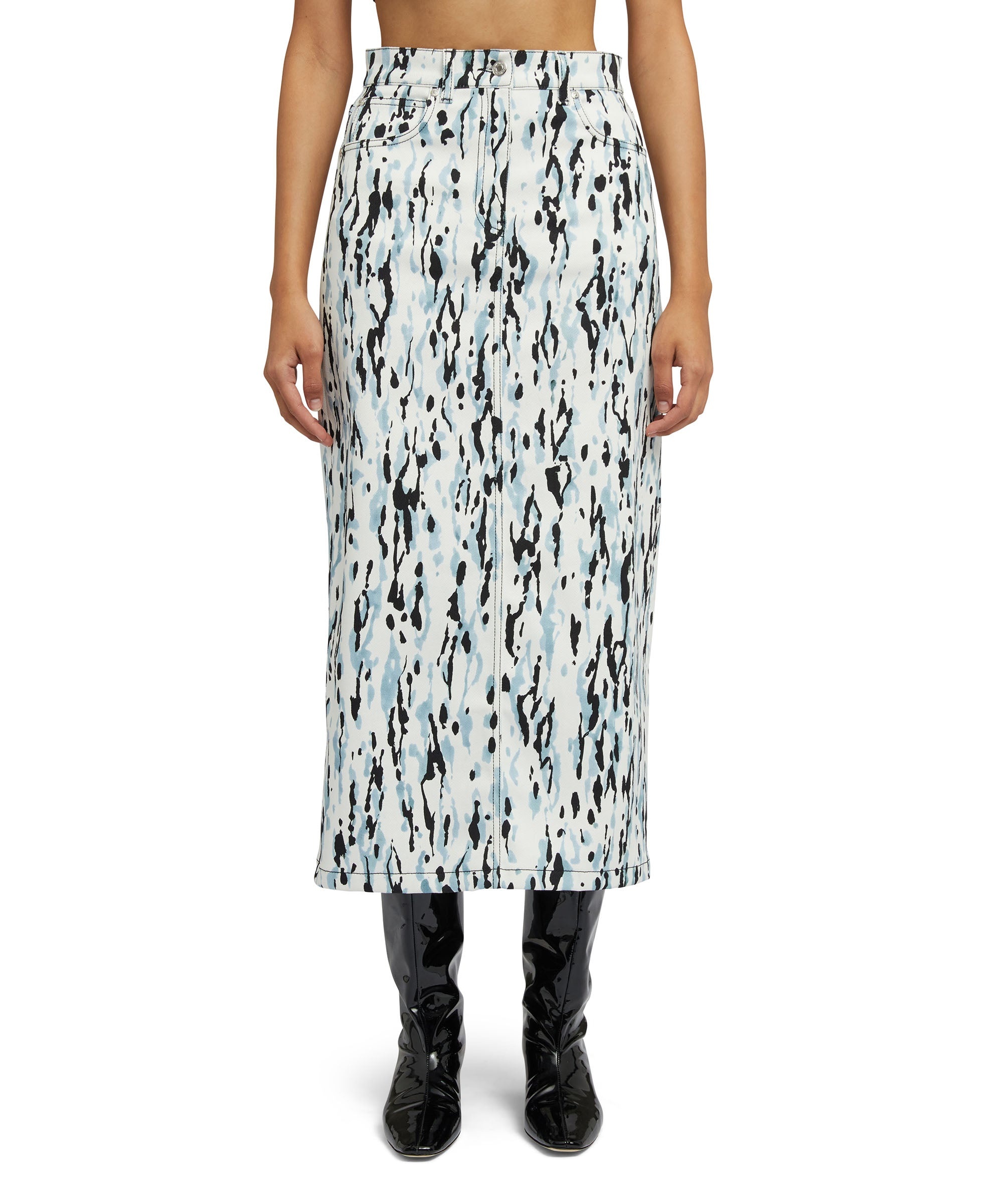 Midi skirt with "Wild Illusion" print - 2