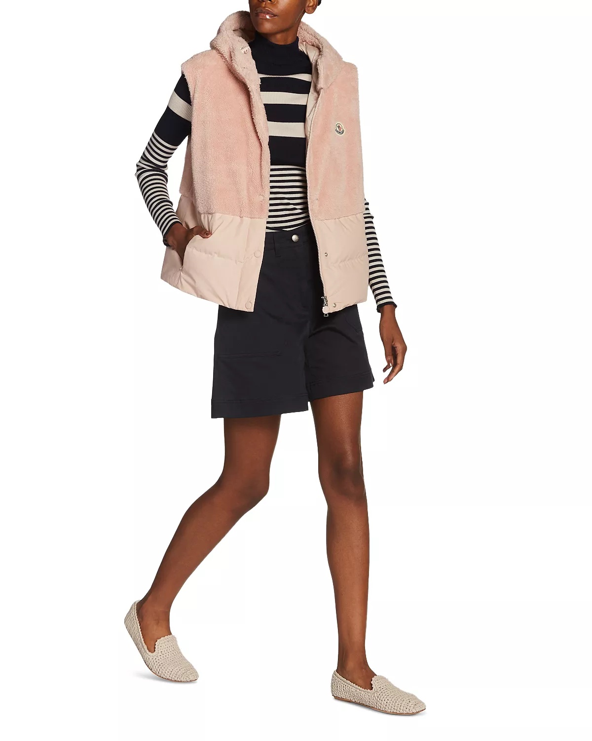 Floy Mixed Media Hooded Vest - 2
