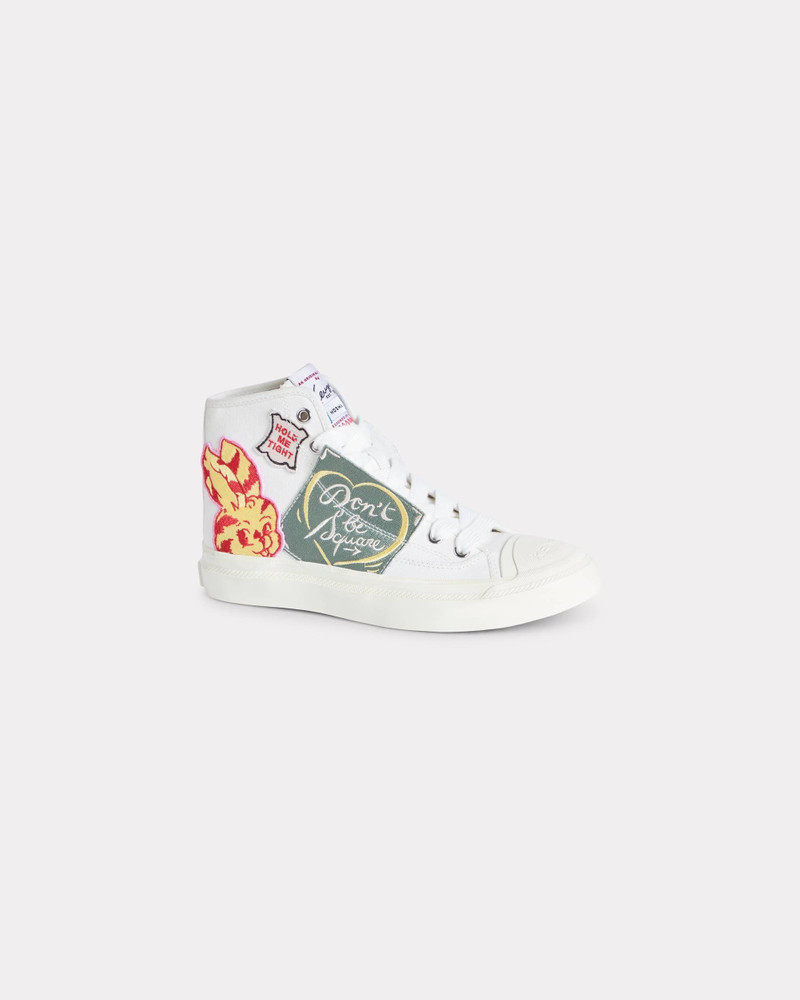 'KENZO Hoshi' high top sneakers in cotton canvas 1