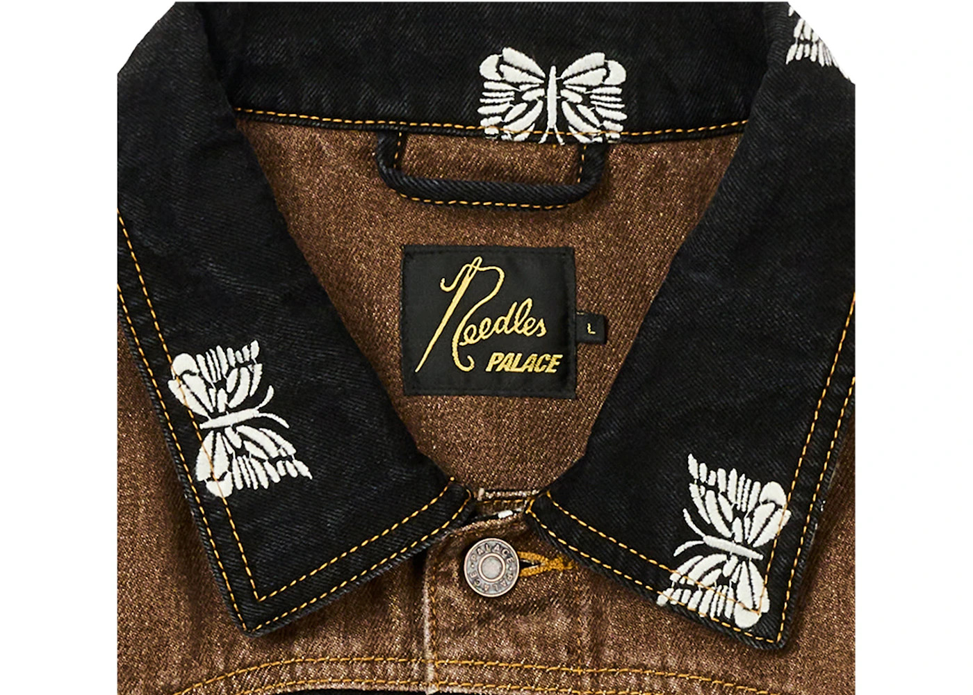 Palace x Needles Western Denim Jacket Black - 3