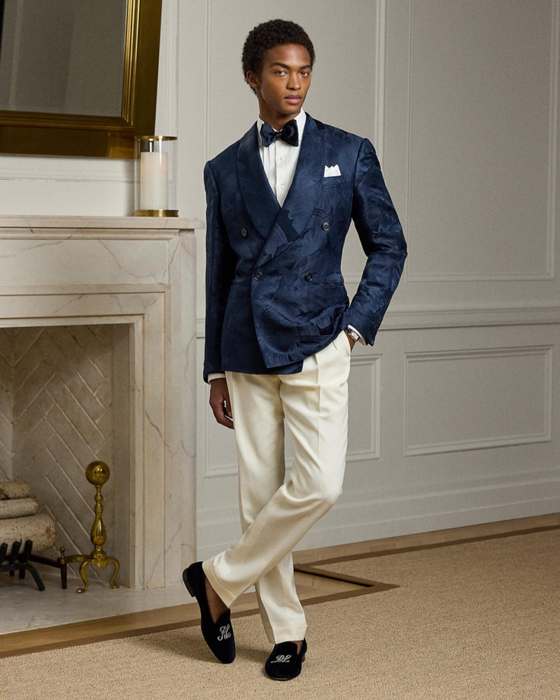 Ralph Lauren Men's NM X RL French Cuff Linen Tuxedo Shirt outlook