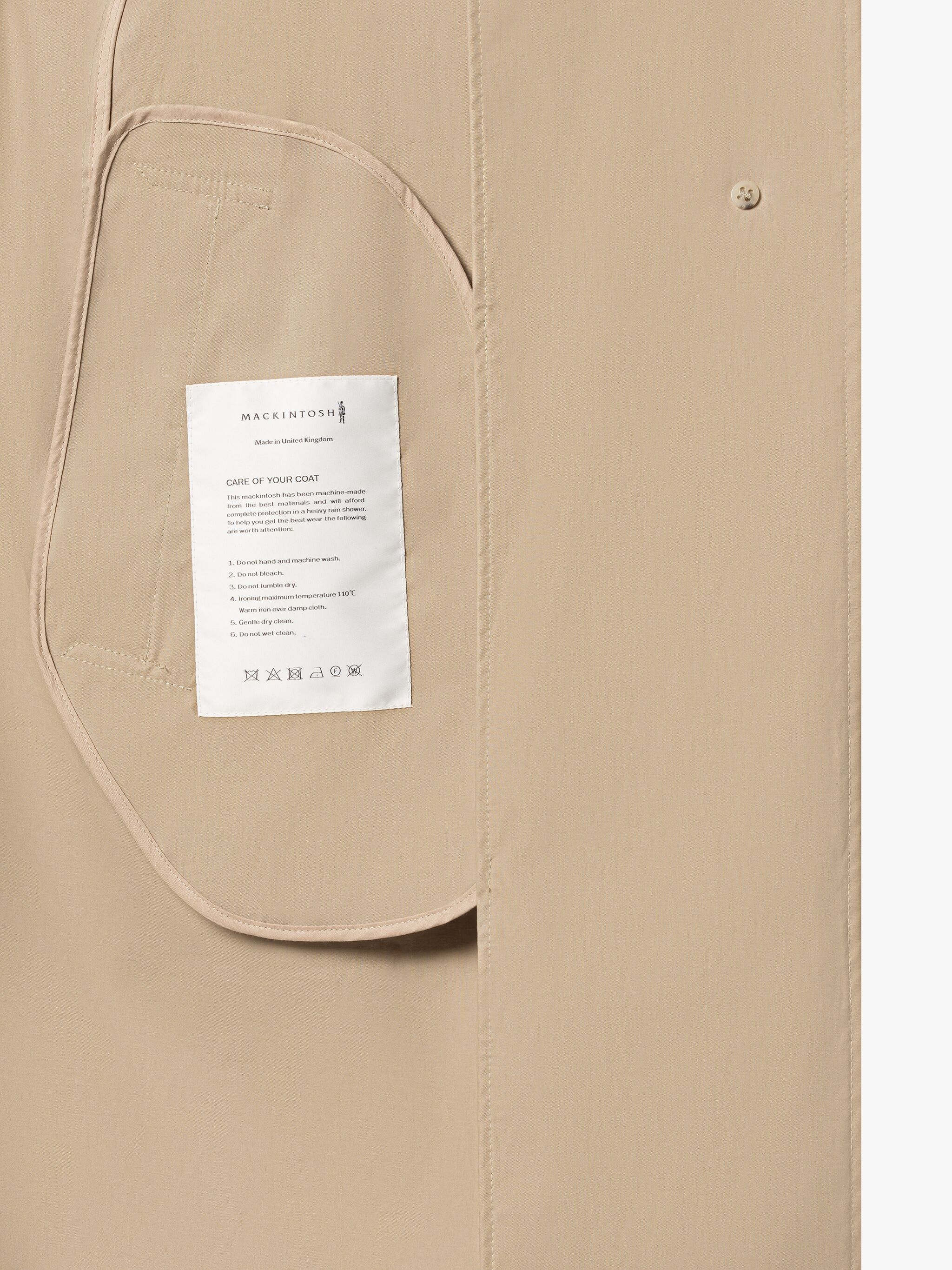 MARETTA FAWN RAINTEC COTTON & WOOL CONTRAST OVERCOAT - 6