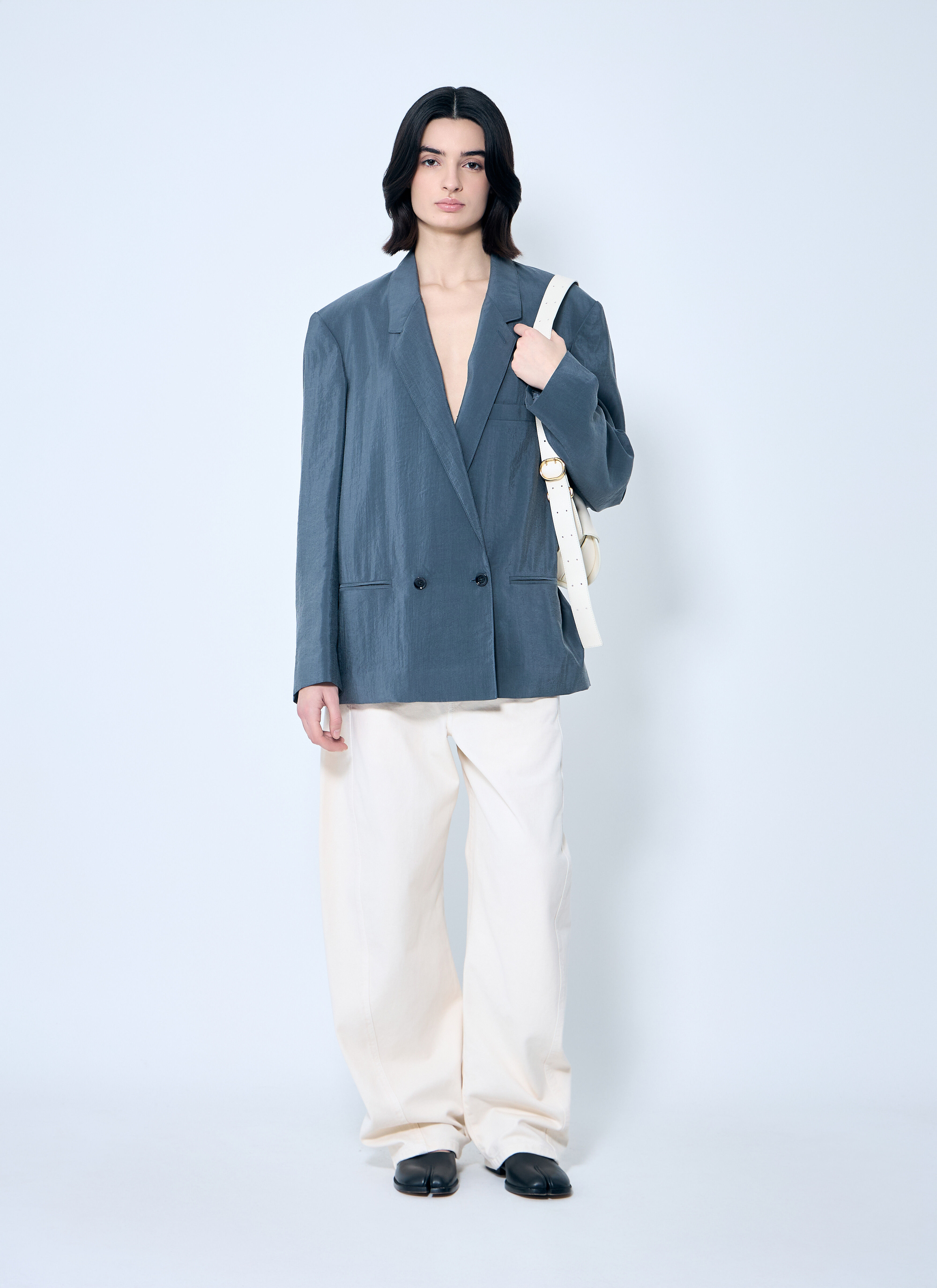 Soft Tailored Double-Breasted Blazer - 2