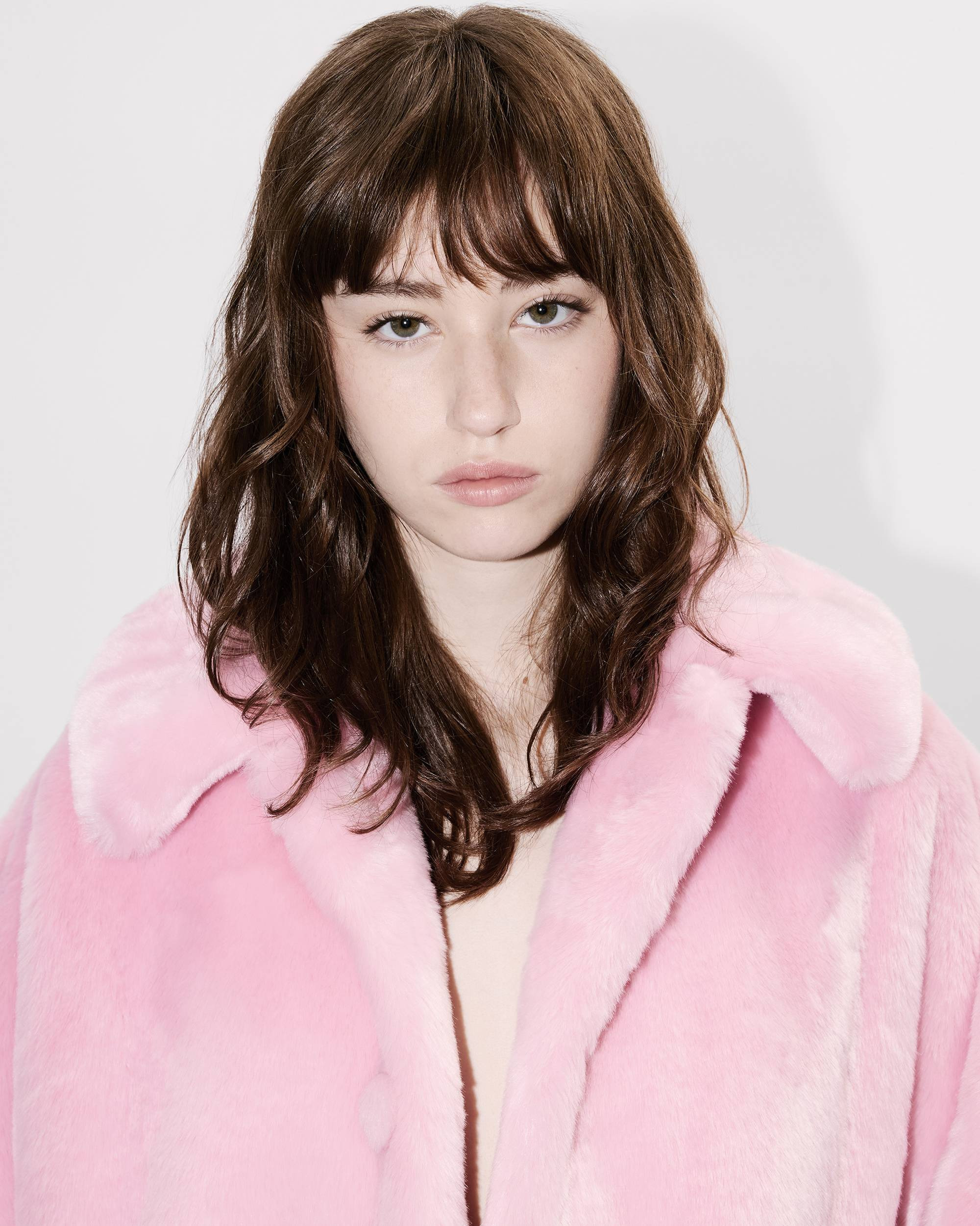 Oversized coat in fake fur - 5