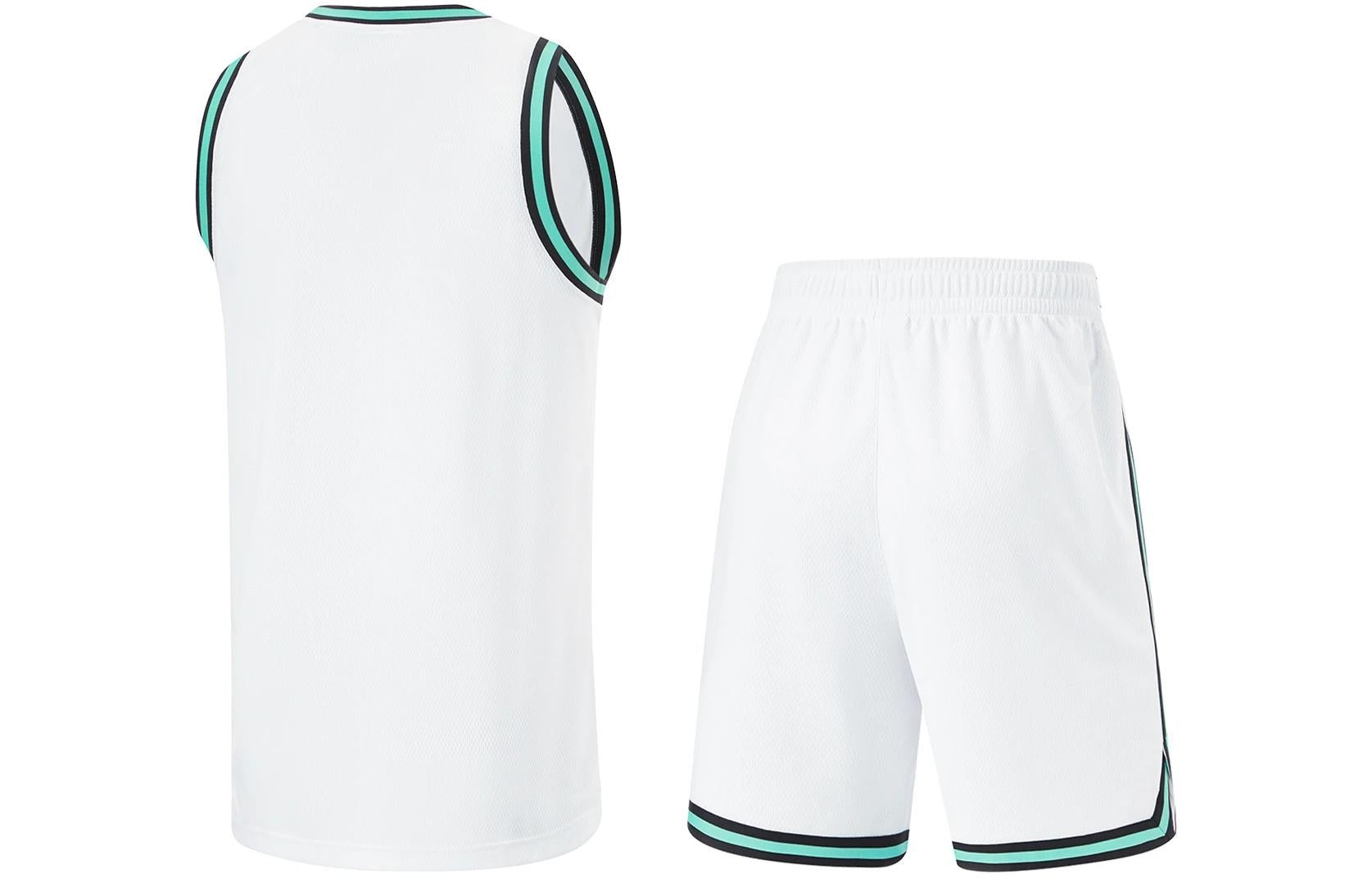 Li-Ning CBA Logo Basketball Suit 'White Green' AATU019-7 - 2