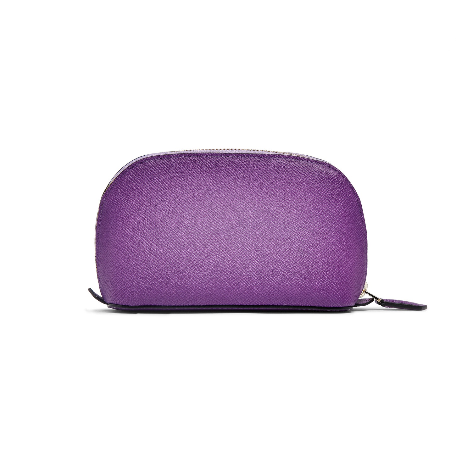 Purple Saffiano leather pouch - 4