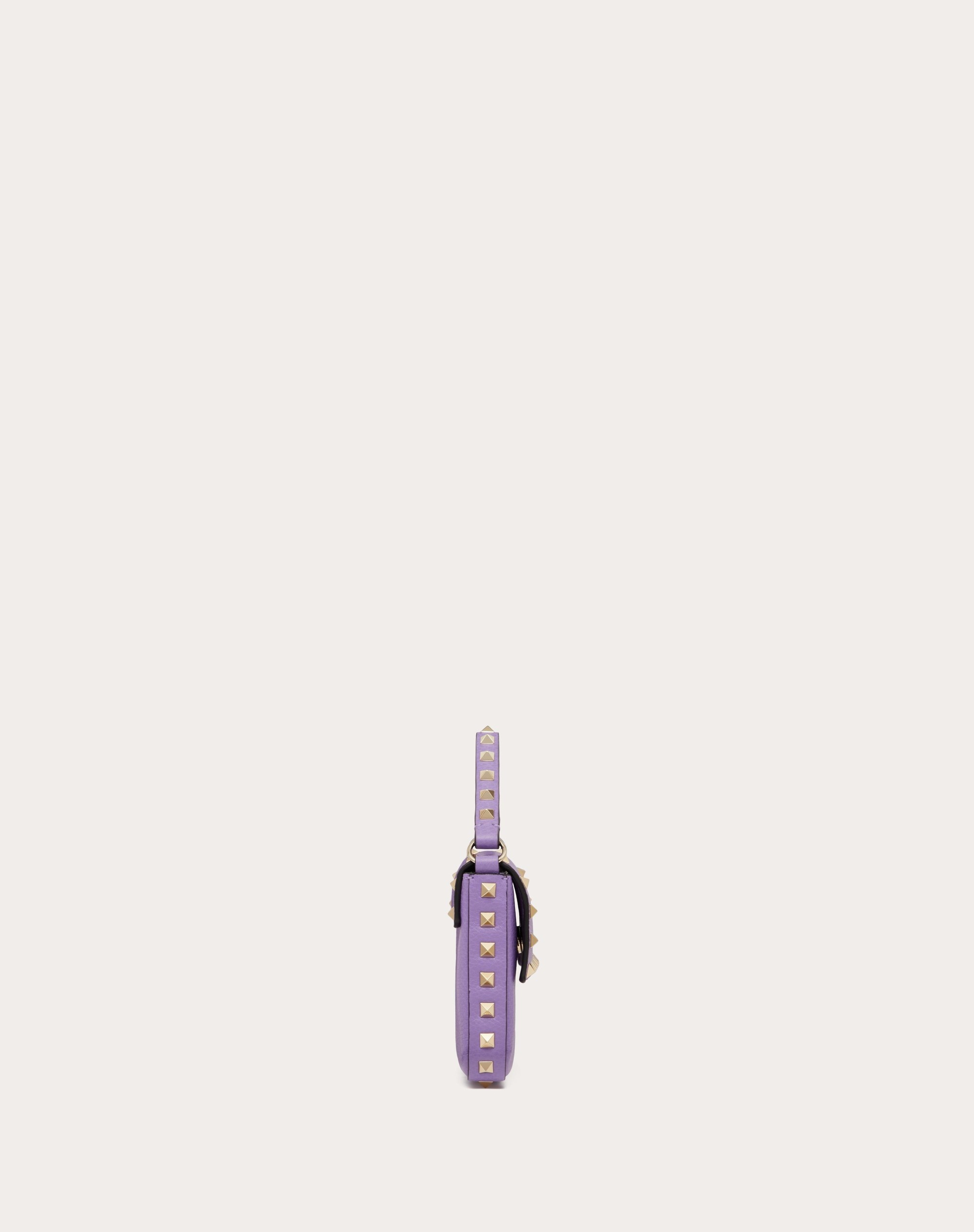 ROCKSTUD GRAINY CALFSKIN POUCH - 5