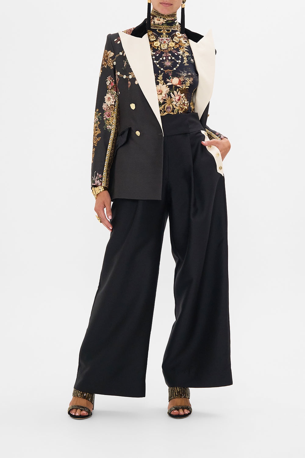 WIDE LEG PANT WITH BUTTONS - 7