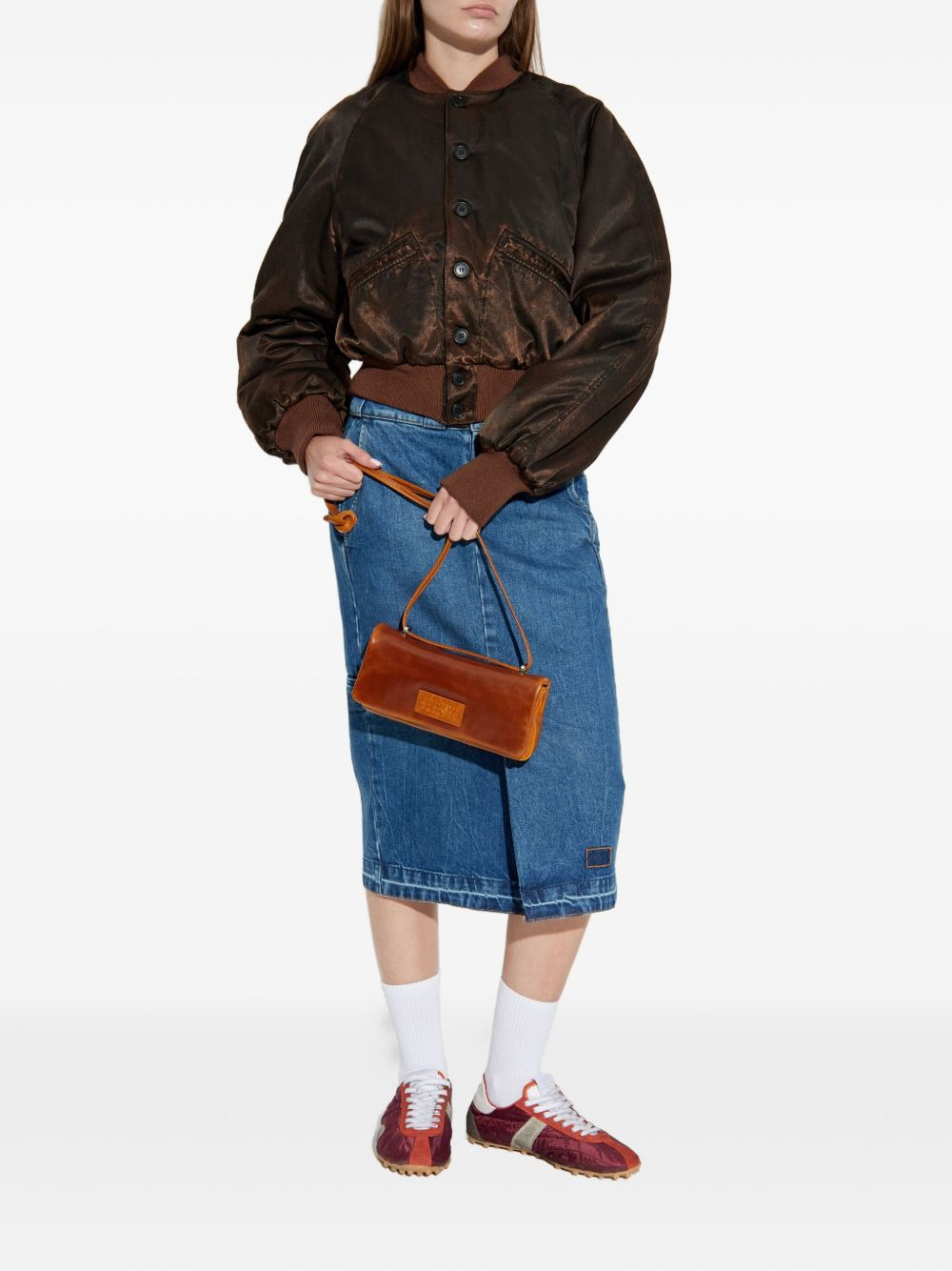 welt-pocket denim skirt - 2