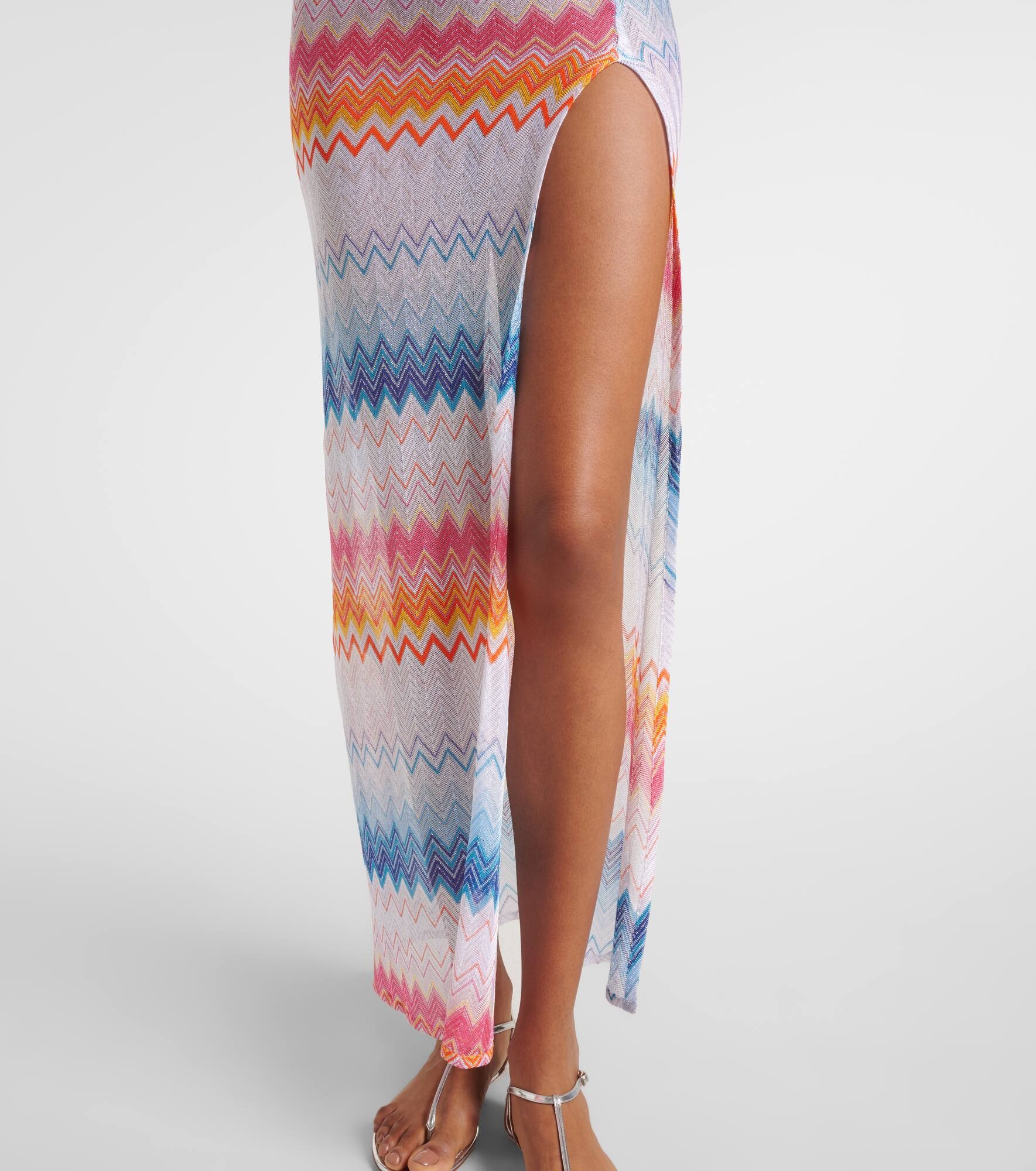 Zigzag lamé beach dress - 5