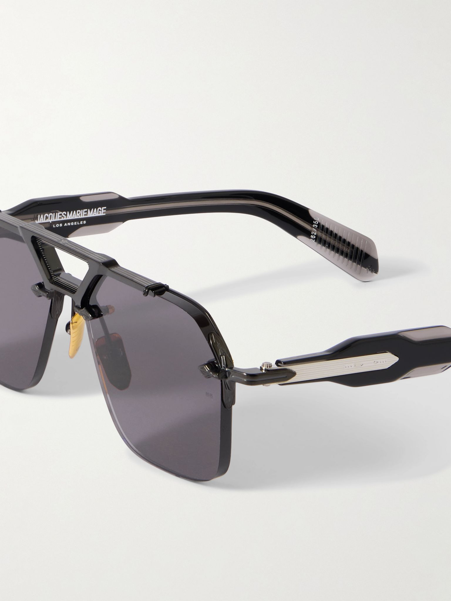 Silverton Aviator-Style Acetate and Silver-Tone Sunglasses Black - 3