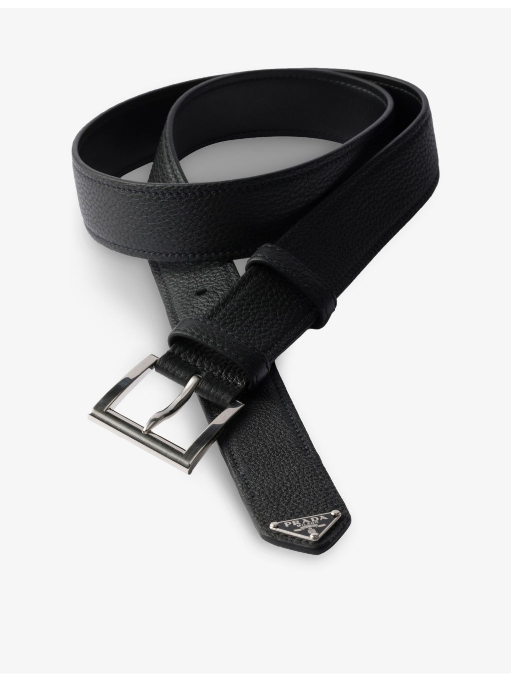 Brand-Plaque Leather Belt - 3