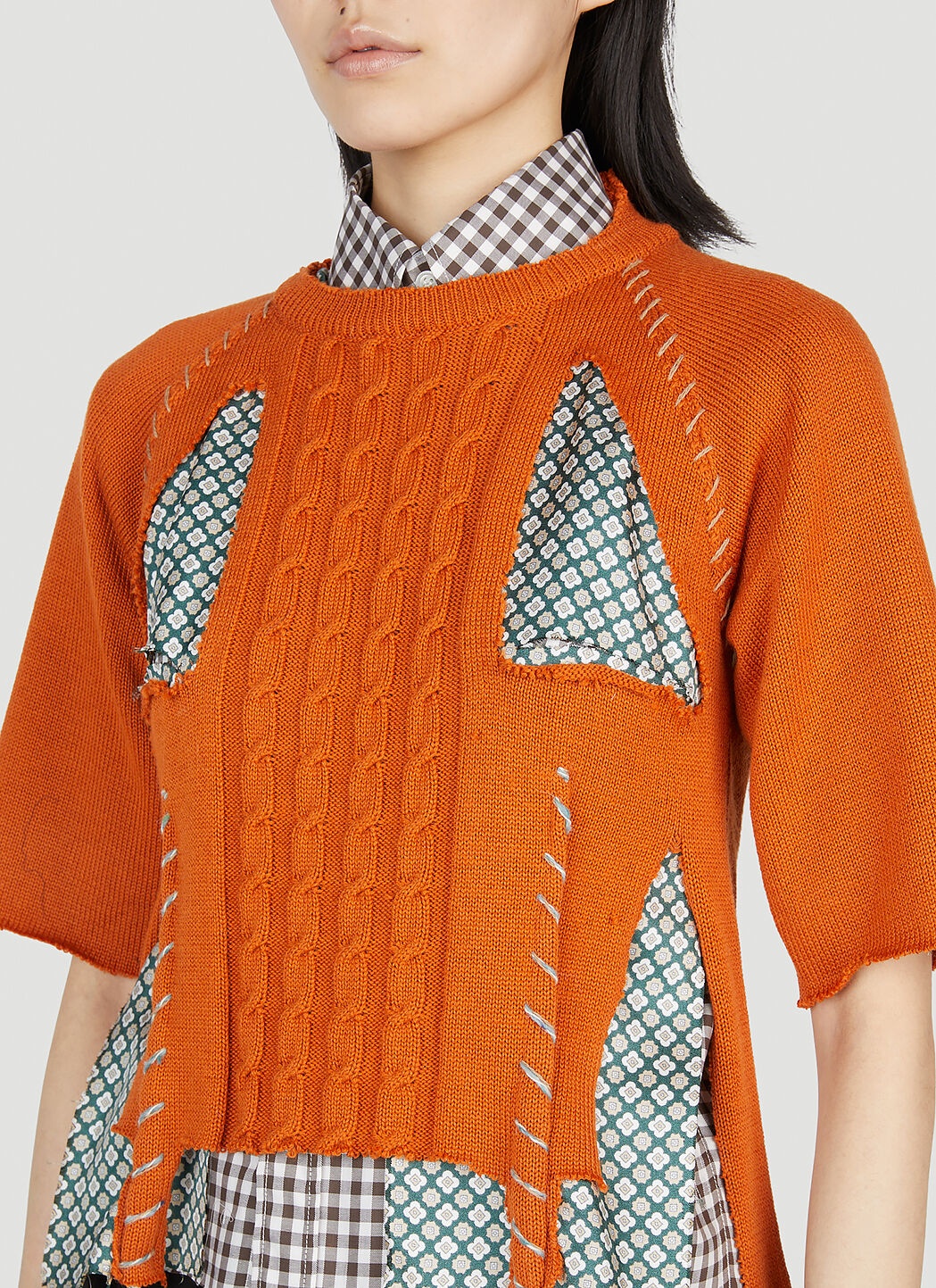 Maison Margiela◆Overlay Knit Top/トップス/40/コットン/ORN/S50DR0001 Maison Margiela Overlay Knit Top Size: L S50DR0001 Women's