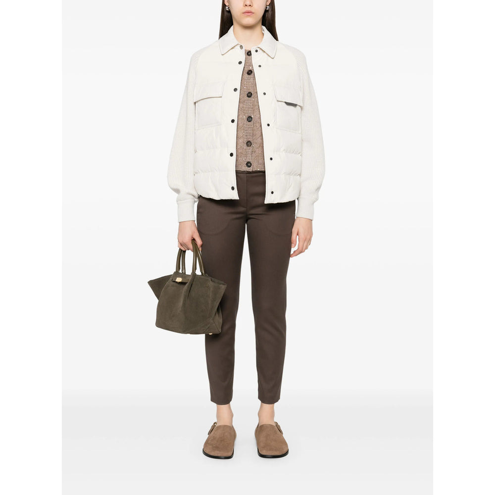 Brunello Cucinelli Green Trousers - Slim-Fit Trousers Women - 4